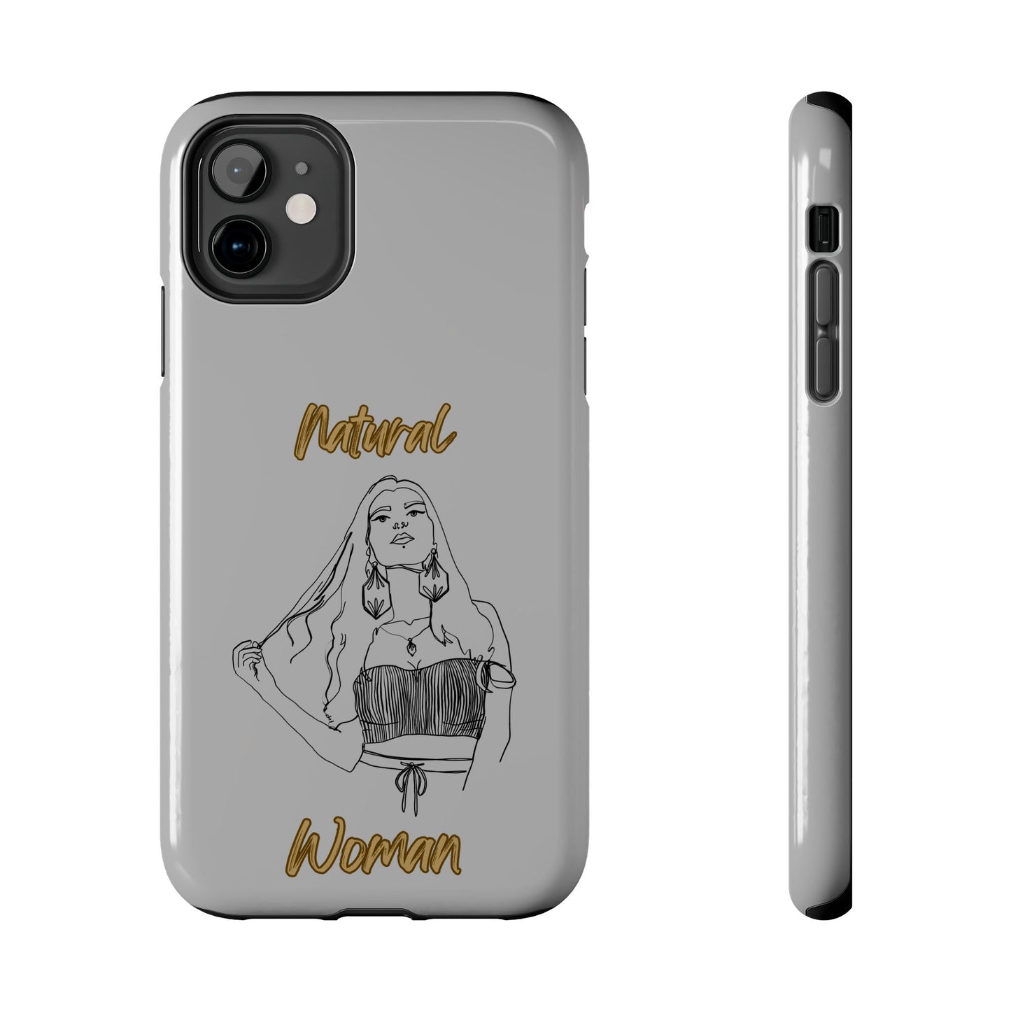 Natural Woman Thinking (BL)Tough Phone Cases LIGHT GREY
