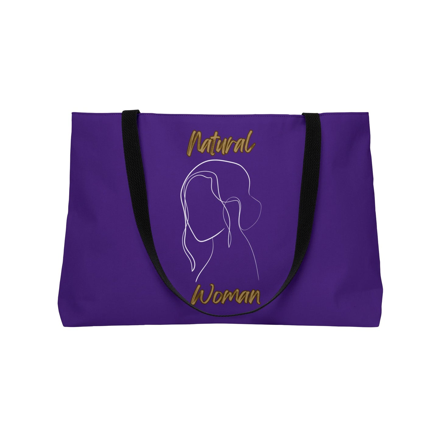 Natural Woman Hanging Hair (WL) Weekender Tote Bag PURPLE