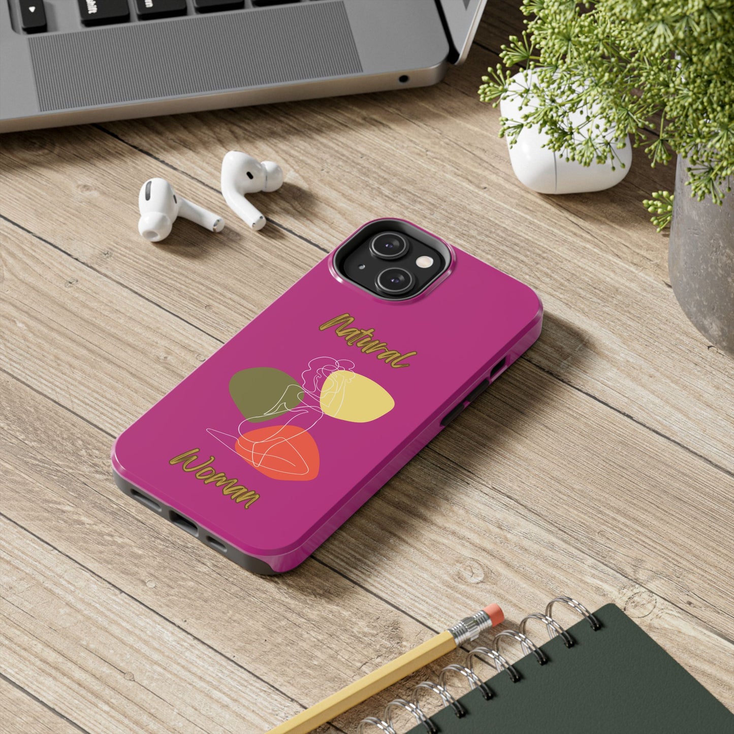 Natural Woman Colorful Pose (WL)Tough Phone Cases PINK