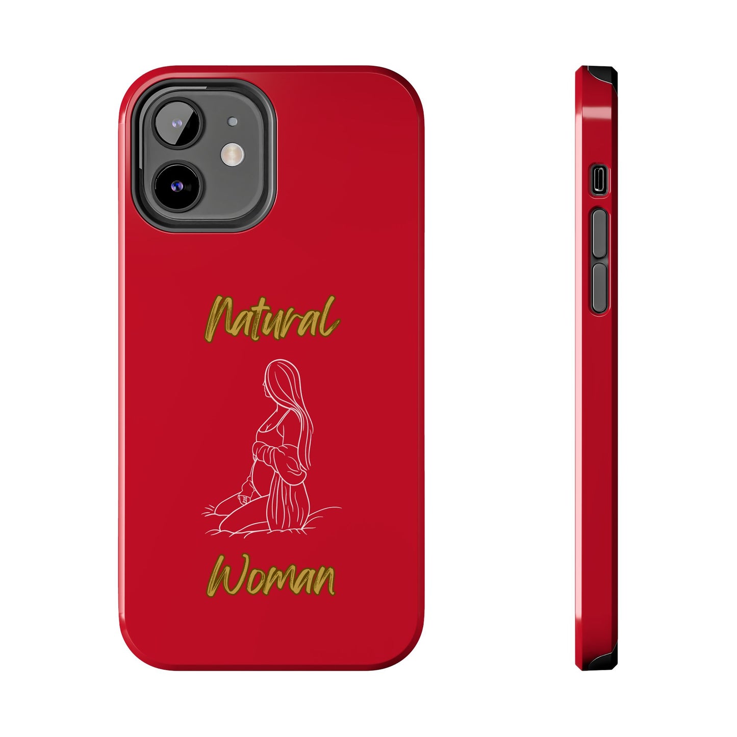 Natural Woman Expecting (WL)Tough Phone Cases DARK RED