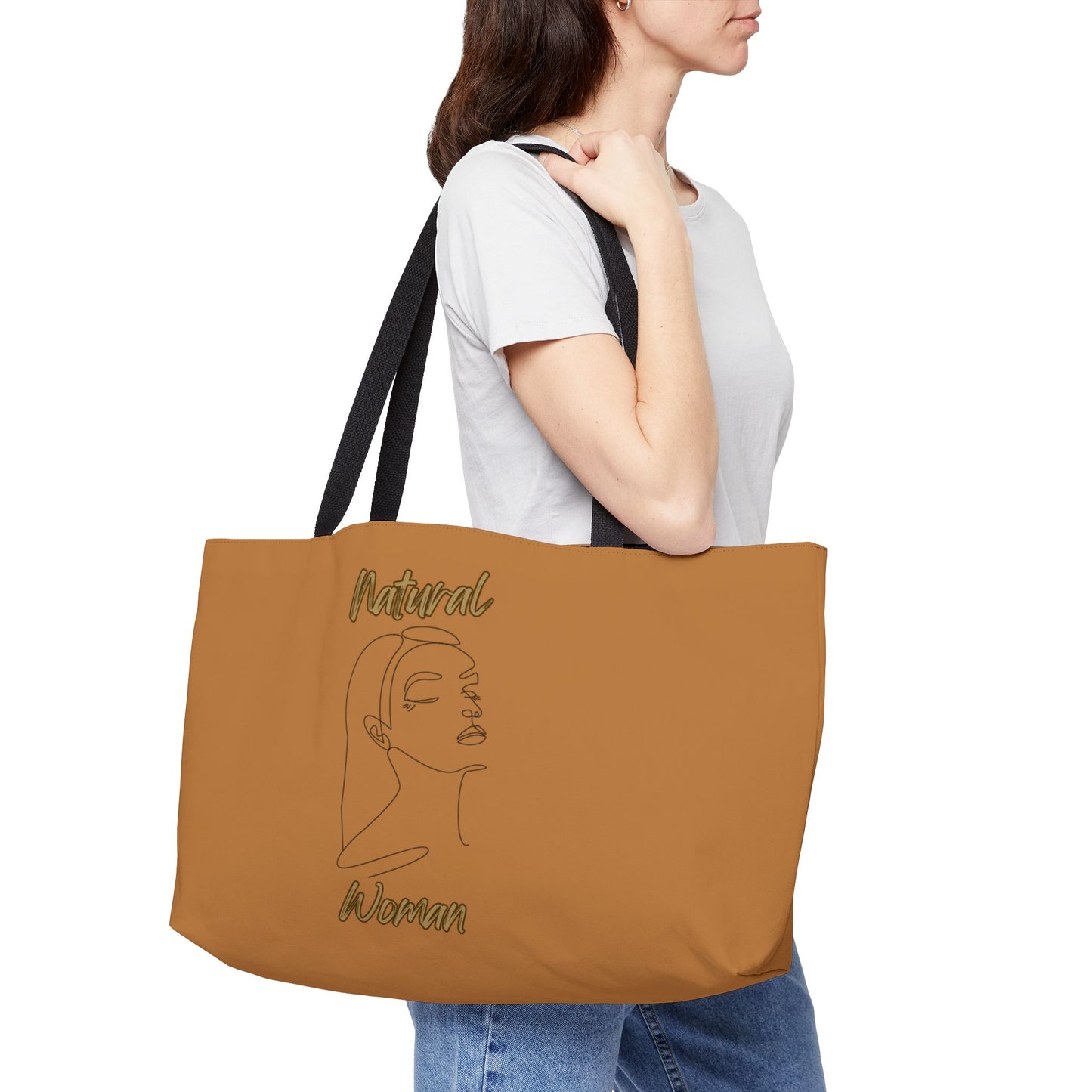 Natural Woman Calm (BL) Weekender Tote Bag LIGHT BROWN