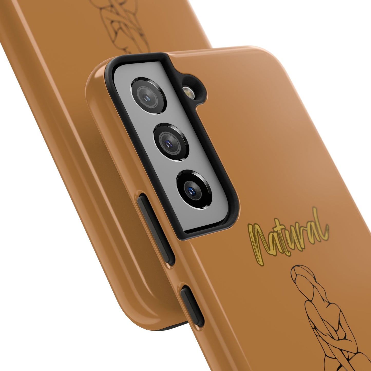 Natural Woman Shoulder Action (BL)Tough Phone Cases LIGHT BROWN