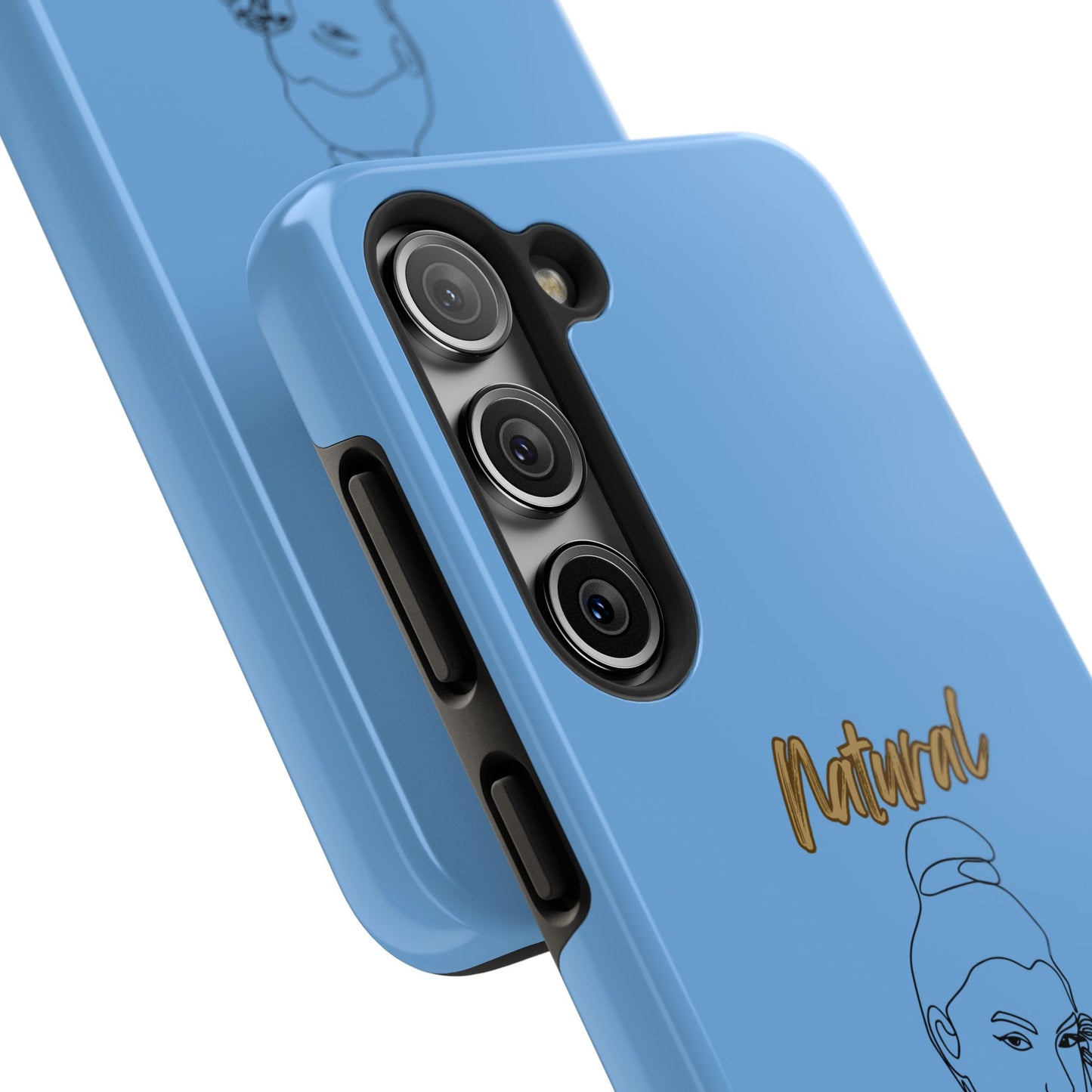 Natural Woman Sassy Bun (BL) Tough Phone Cases LIGHT BLUE