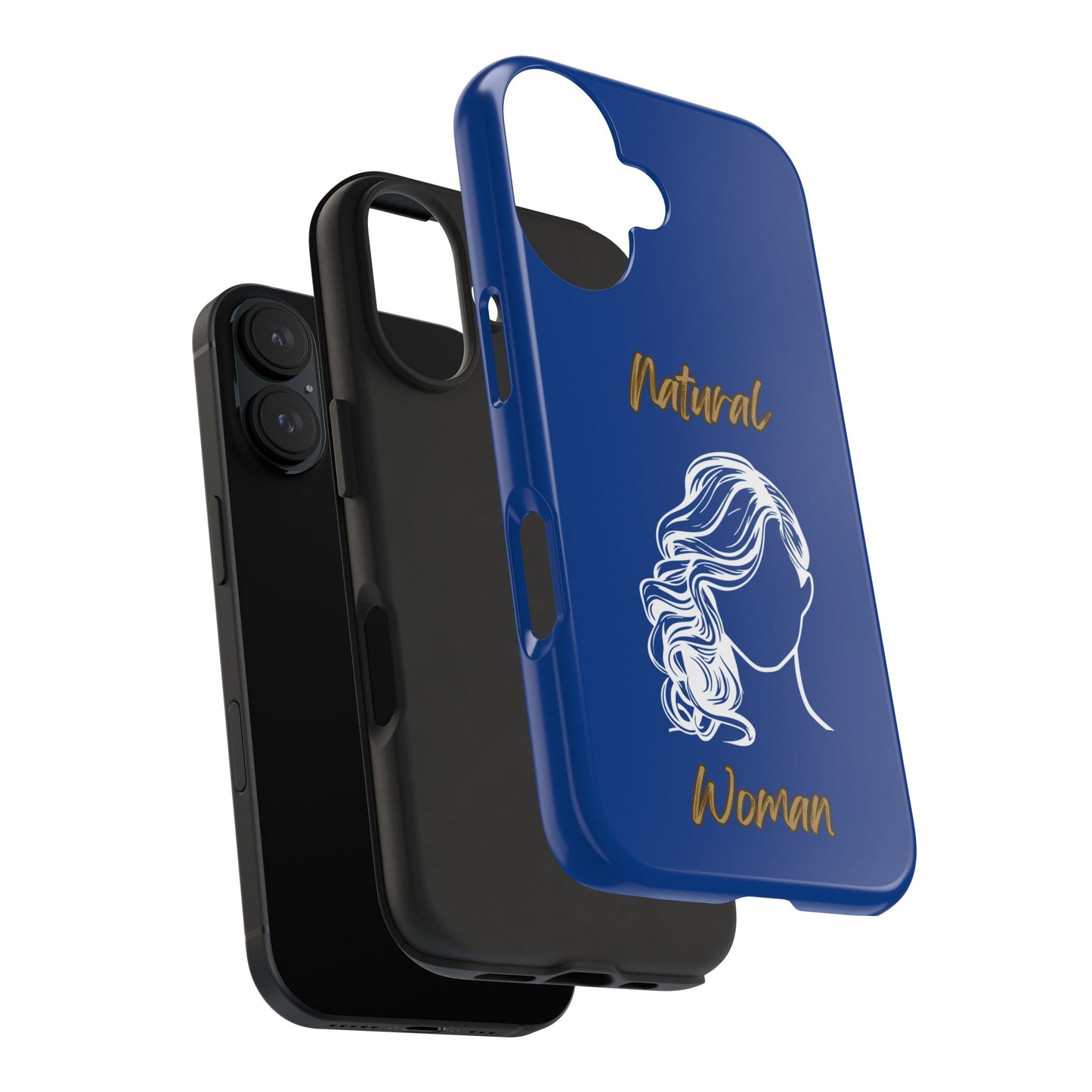 Natural Woman Long Curl (WL)Tough Phone Cases DARK BLUE