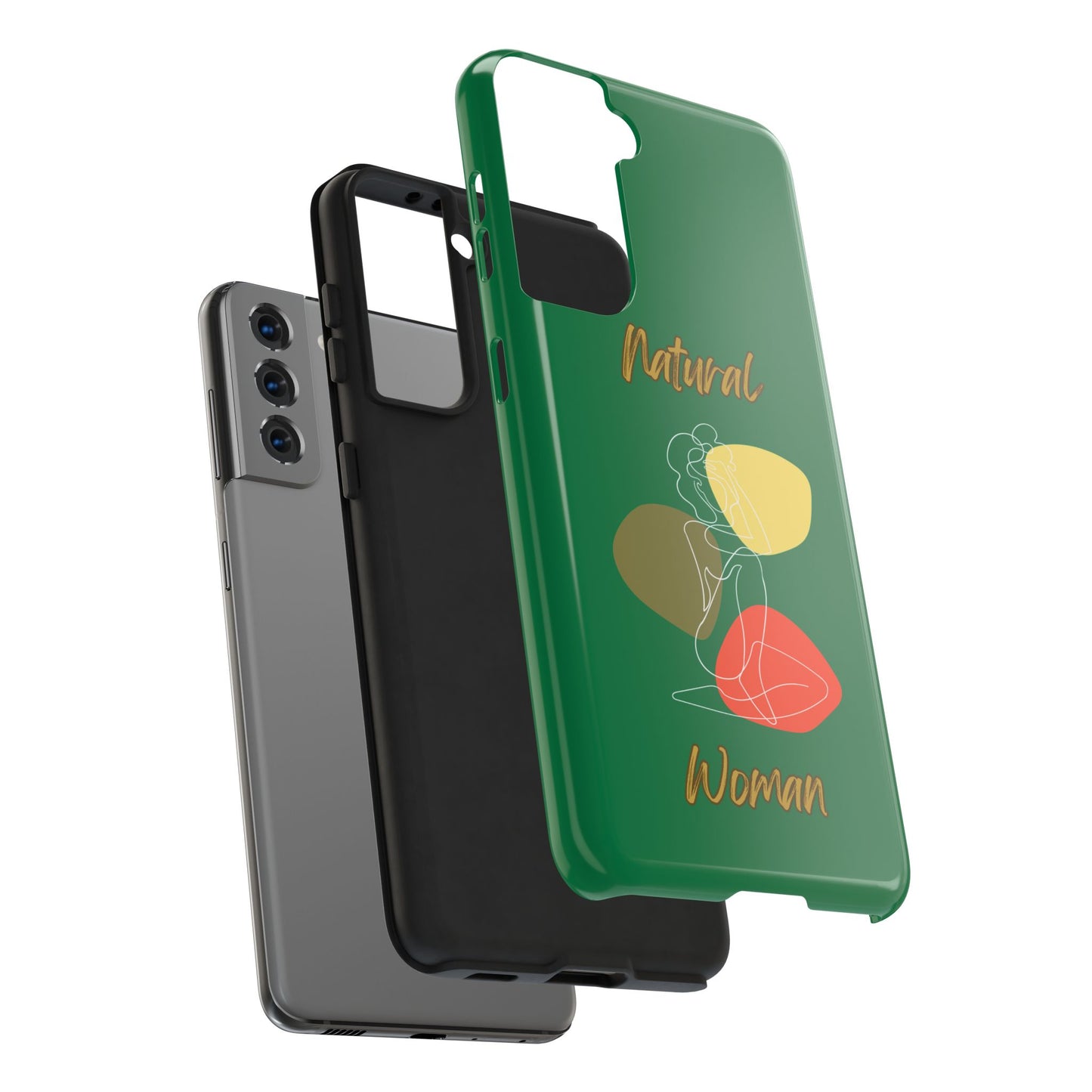 Natural Woman Colorful Pose (WL)Tough Phone Cases DARK GREEN