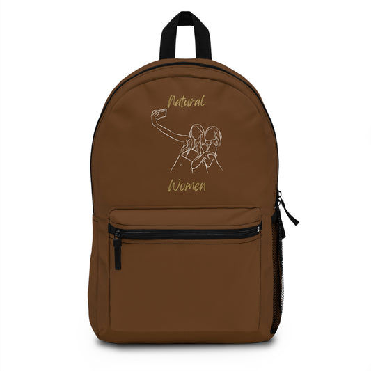 Natural Women Friends Selfie (WL) Backpack BROWN