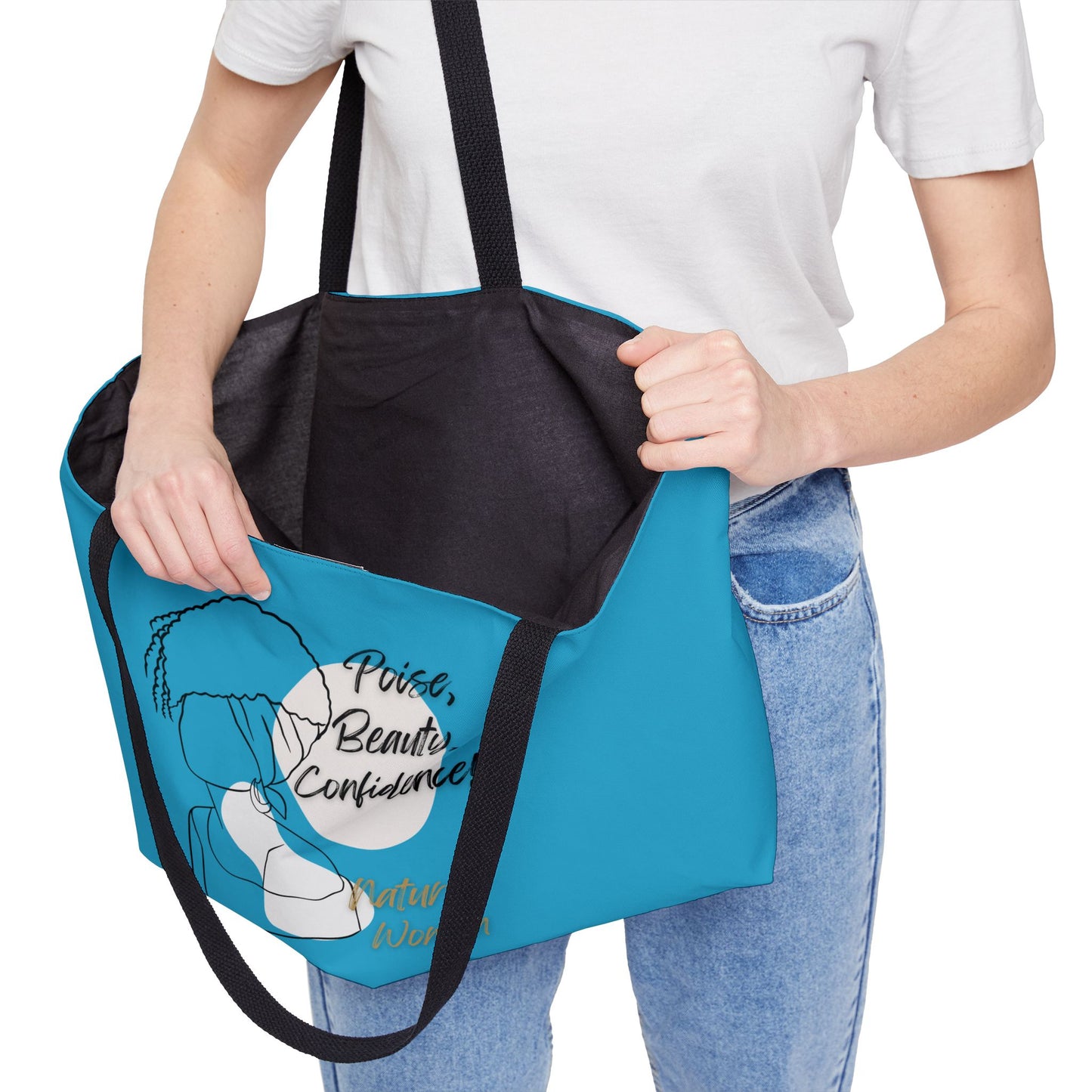 Natural Woman Puff (BL) Weekender Tote Bag TURQUOISE