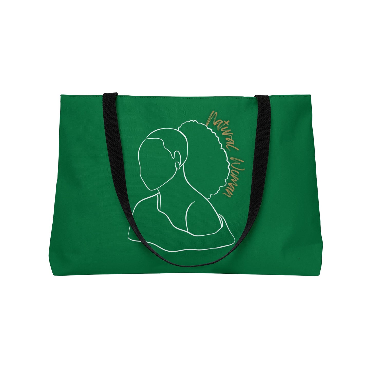 Natural Woman Behind Head (WL) Weekender Tote Bag DARK GREEN