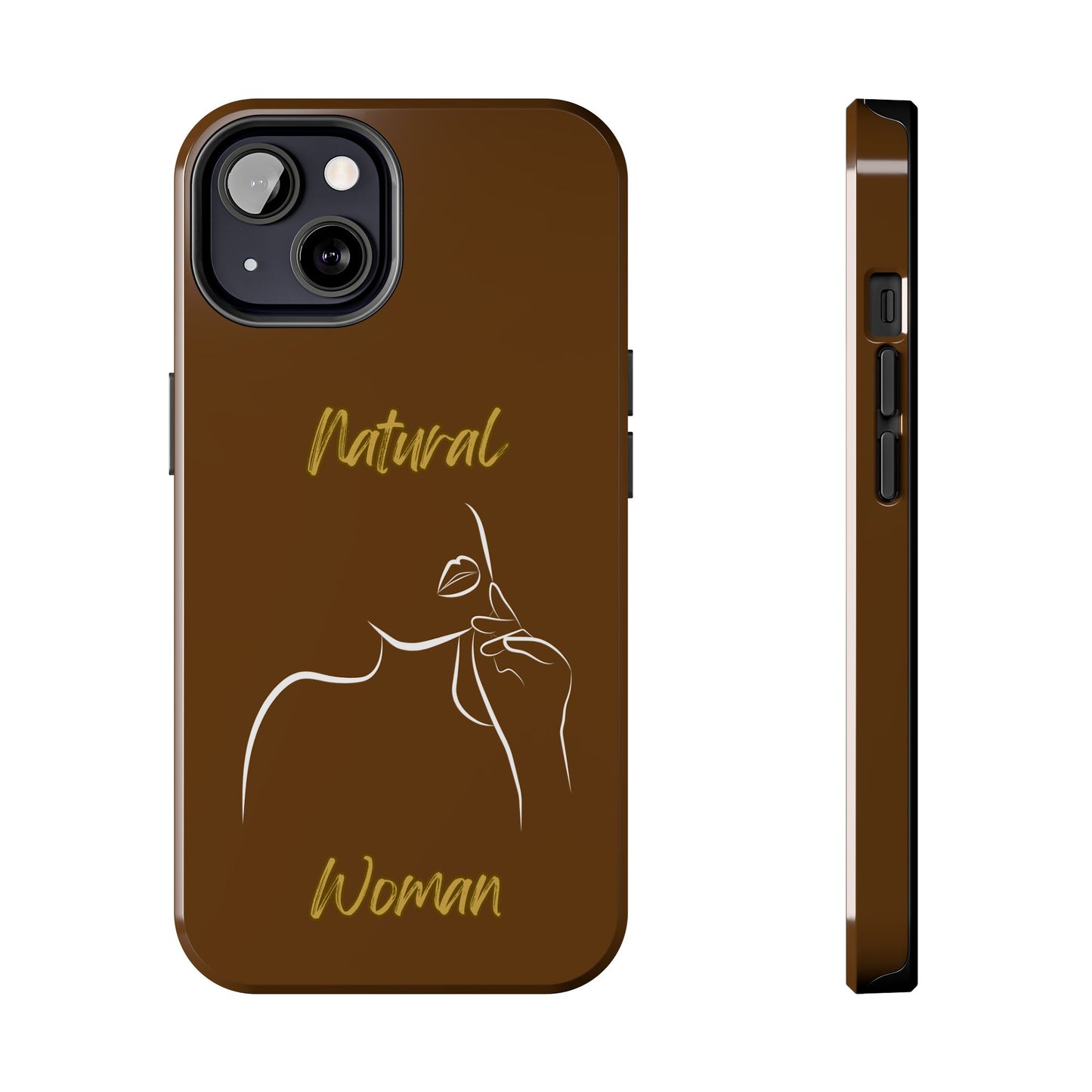 Natural Woman Chin Up (WL)Tough Phone Cases BROWN