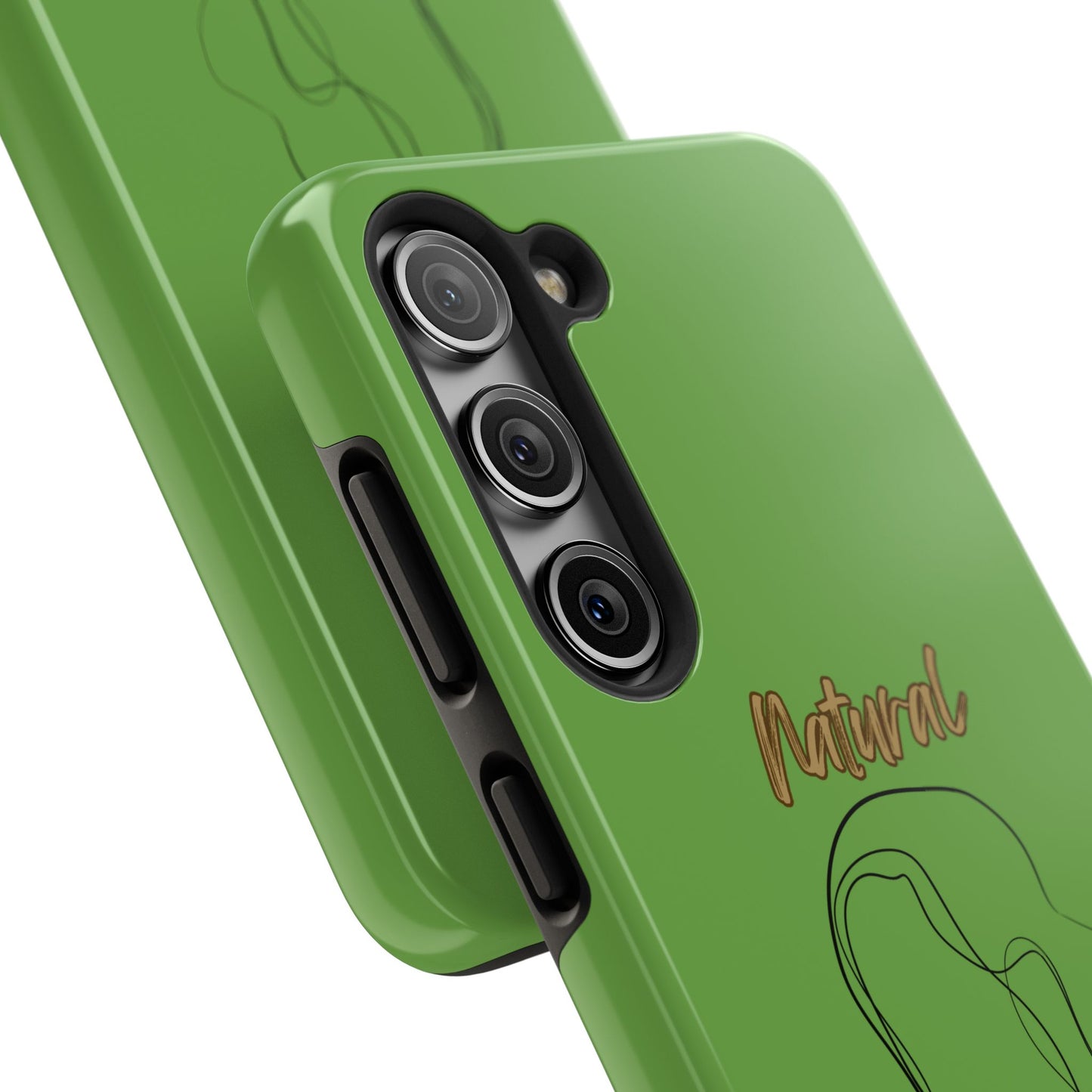 Natural Woman Hanging Hair (BL) Tough Phone Cases GREEN