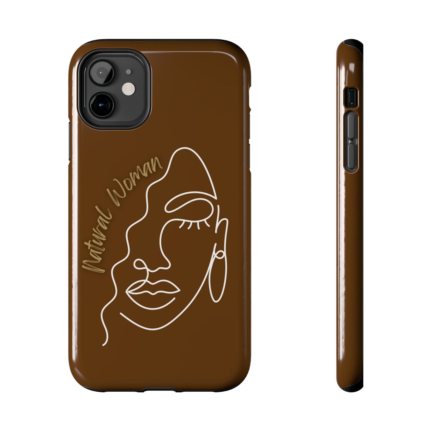 Natural Woman Half Face (WL)Tough Phone Case BROWN