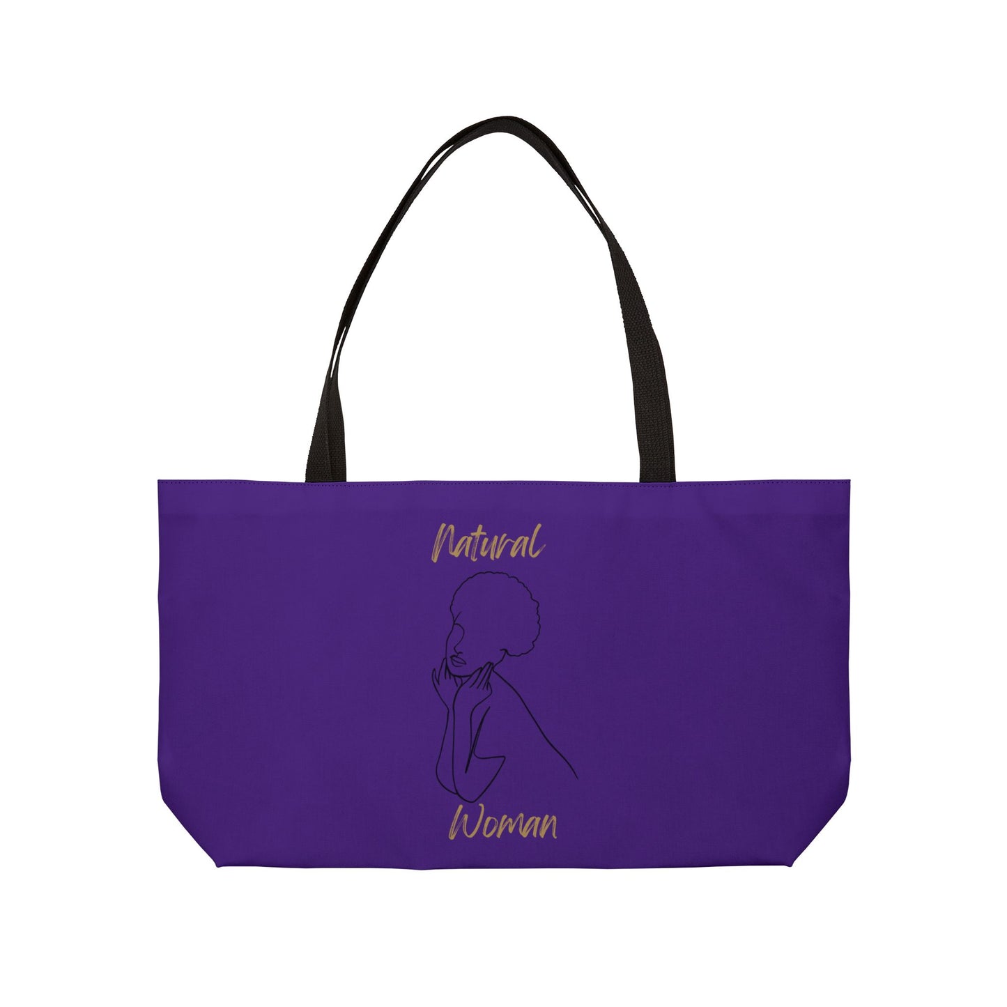 Natural Woman Cute Afro (BL) Weekender Tote Bag PURPLE