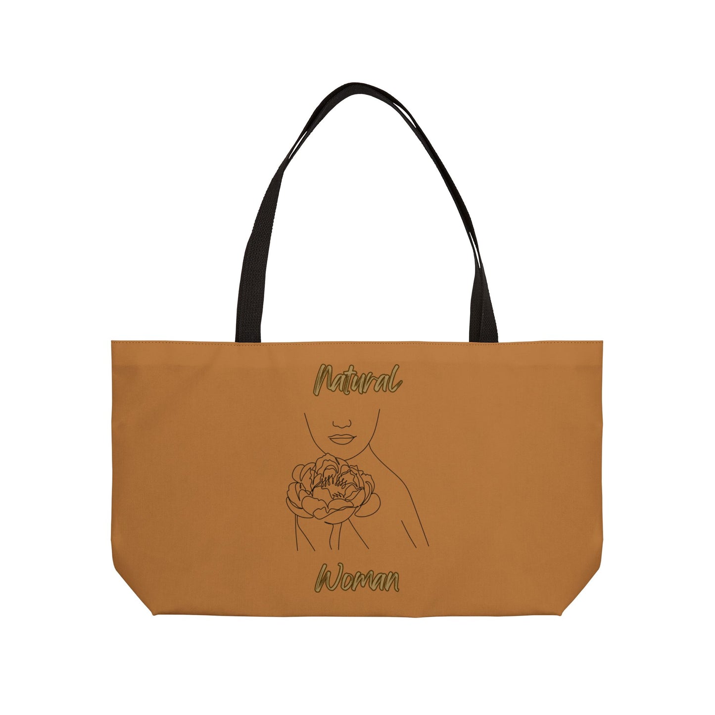 Natural Woman Kissed Flower (BL) Weekender Tote Bag LIGHT BROWN
