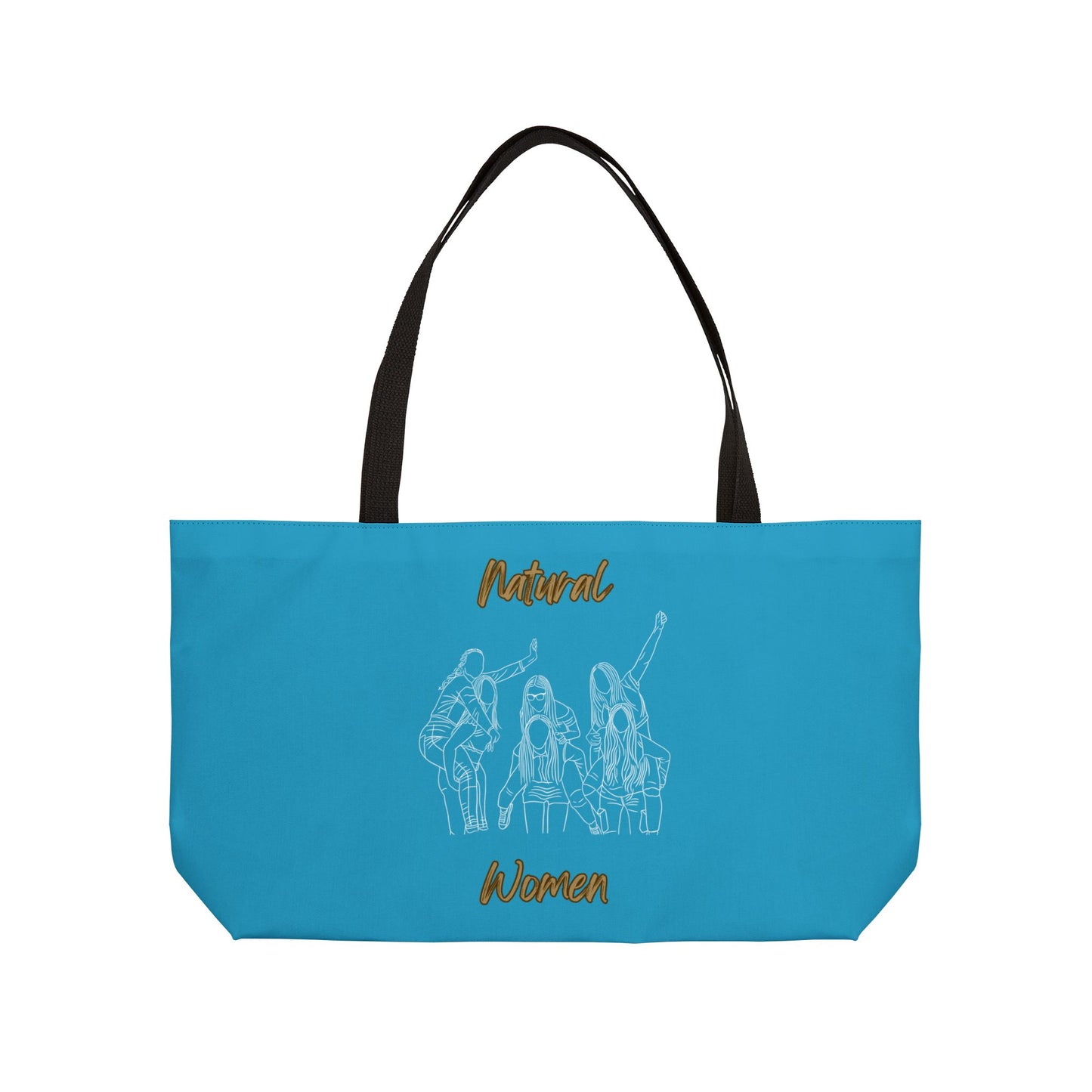 Natural Women Piggy Back (WL) Weekender Tote Bag TURQUOISE