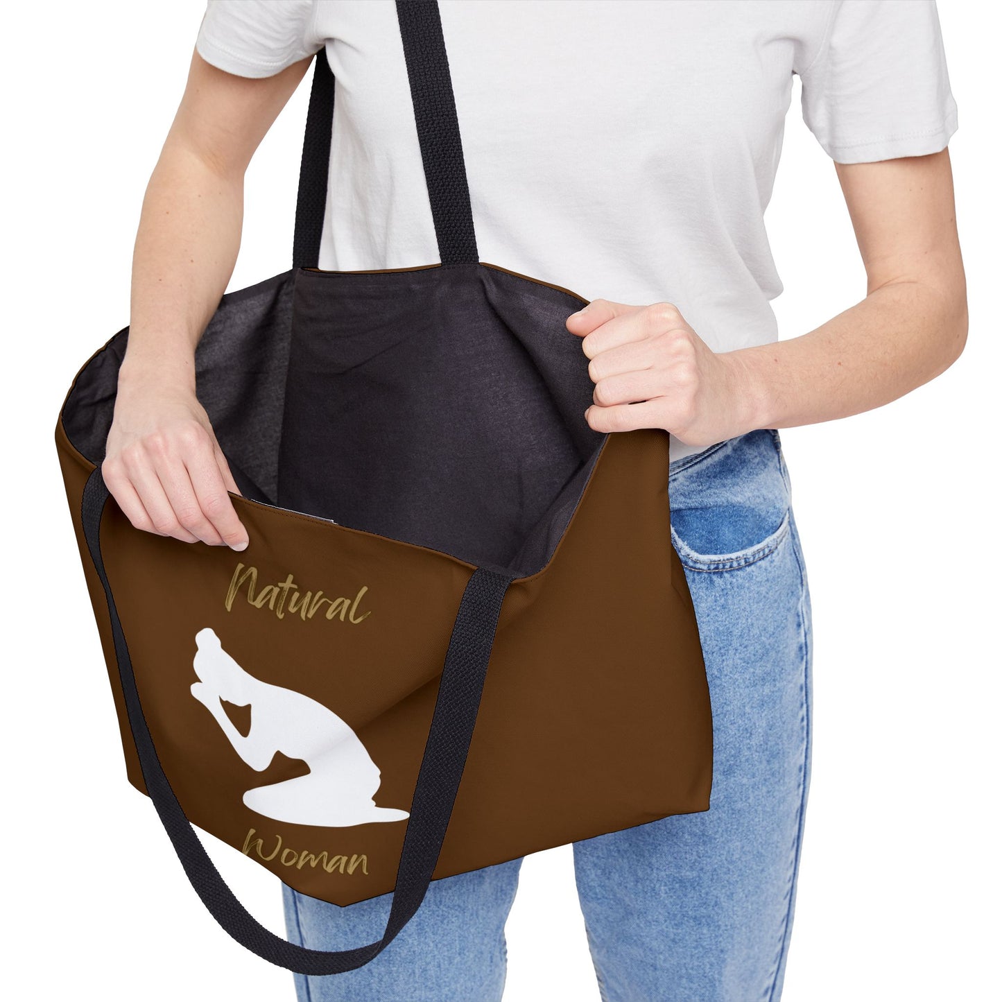 Natural Woman Pray (WL) Weekender Tote Bag BROWN