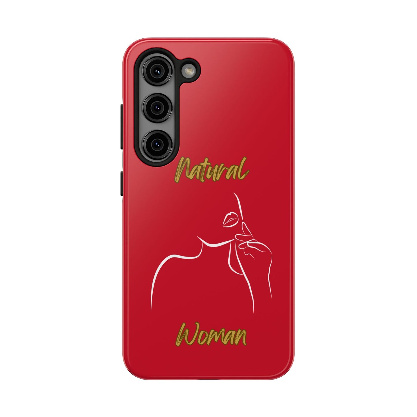 Natural Woman Chin Up (WL)Tough Phone Cases DARK RED