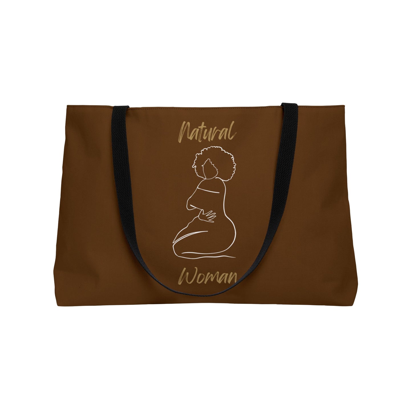 Natural Woman Hug (WL) Weekender Tote Bag BROWN
