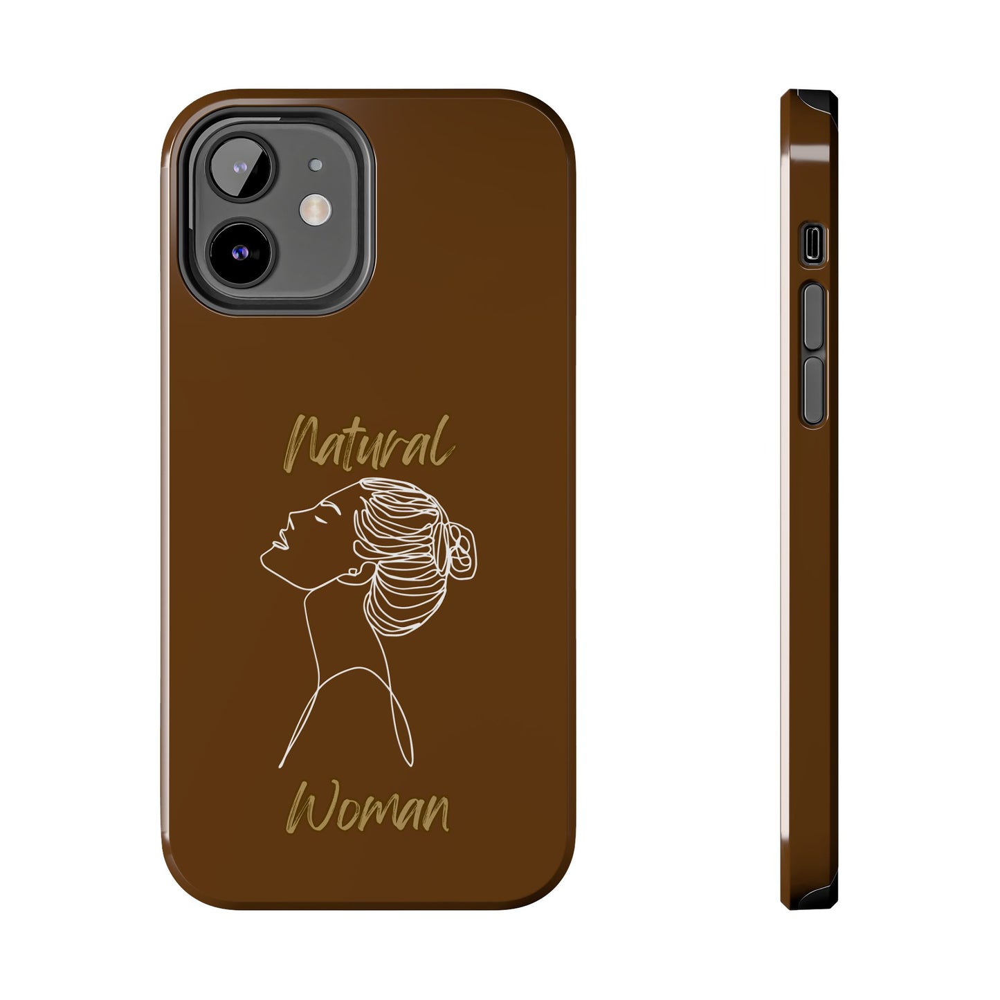 Natural Woman Wet Bun (WL) Tough Phone Cases BROWN