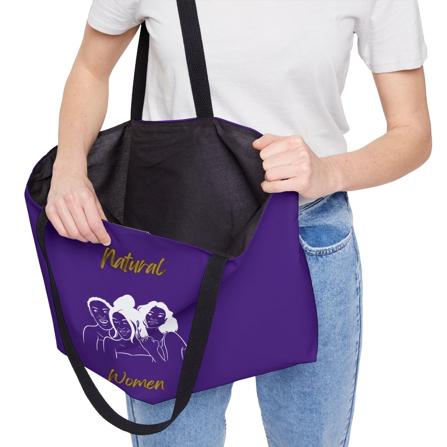 Natural Women Laughing Friends (WL) Weekender Tote Bag PURPLE