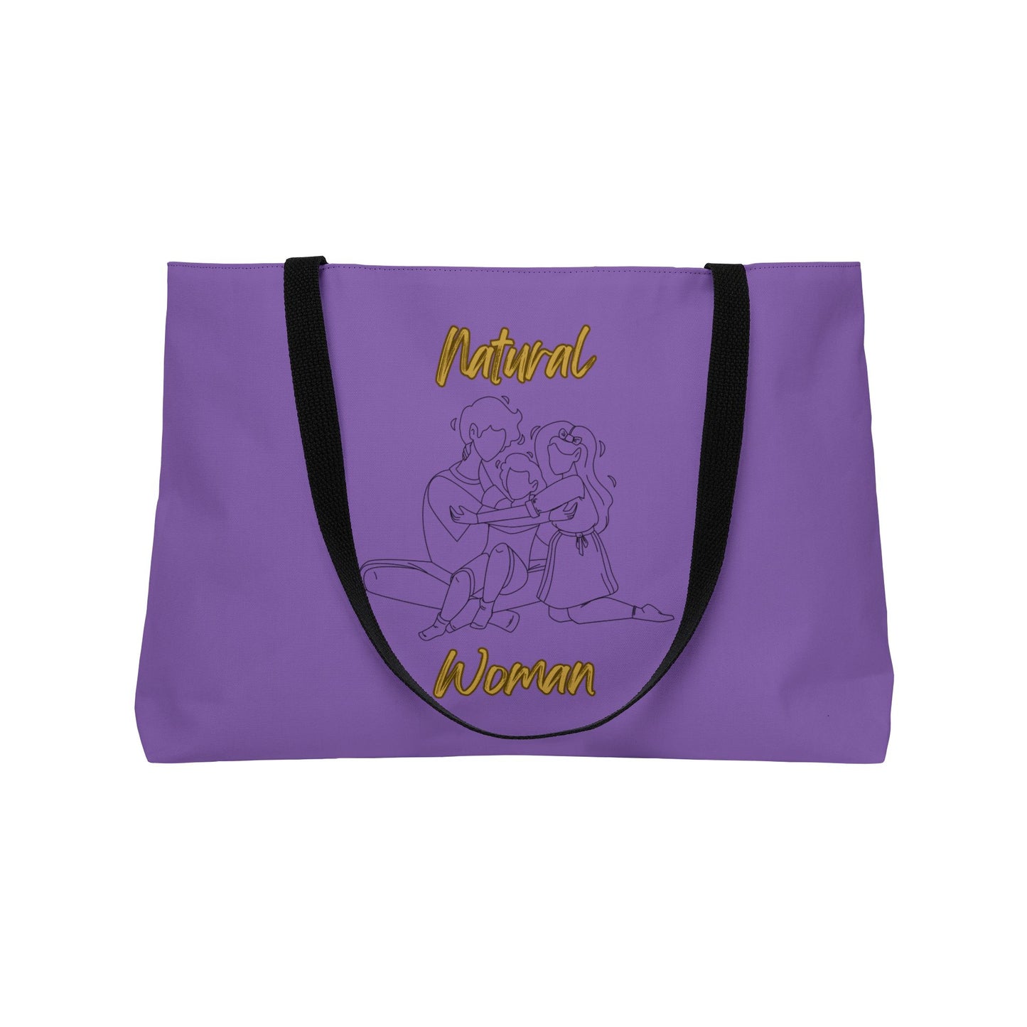 Natural Woman Bear Hugs (BL) Weekender Tote Bag LIGHT PURPLE