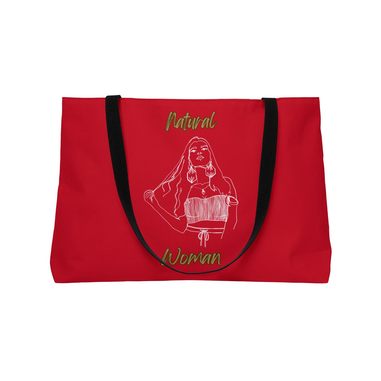 Natural Woman Thinking (WL) Weekender Tote Bag DARK RED