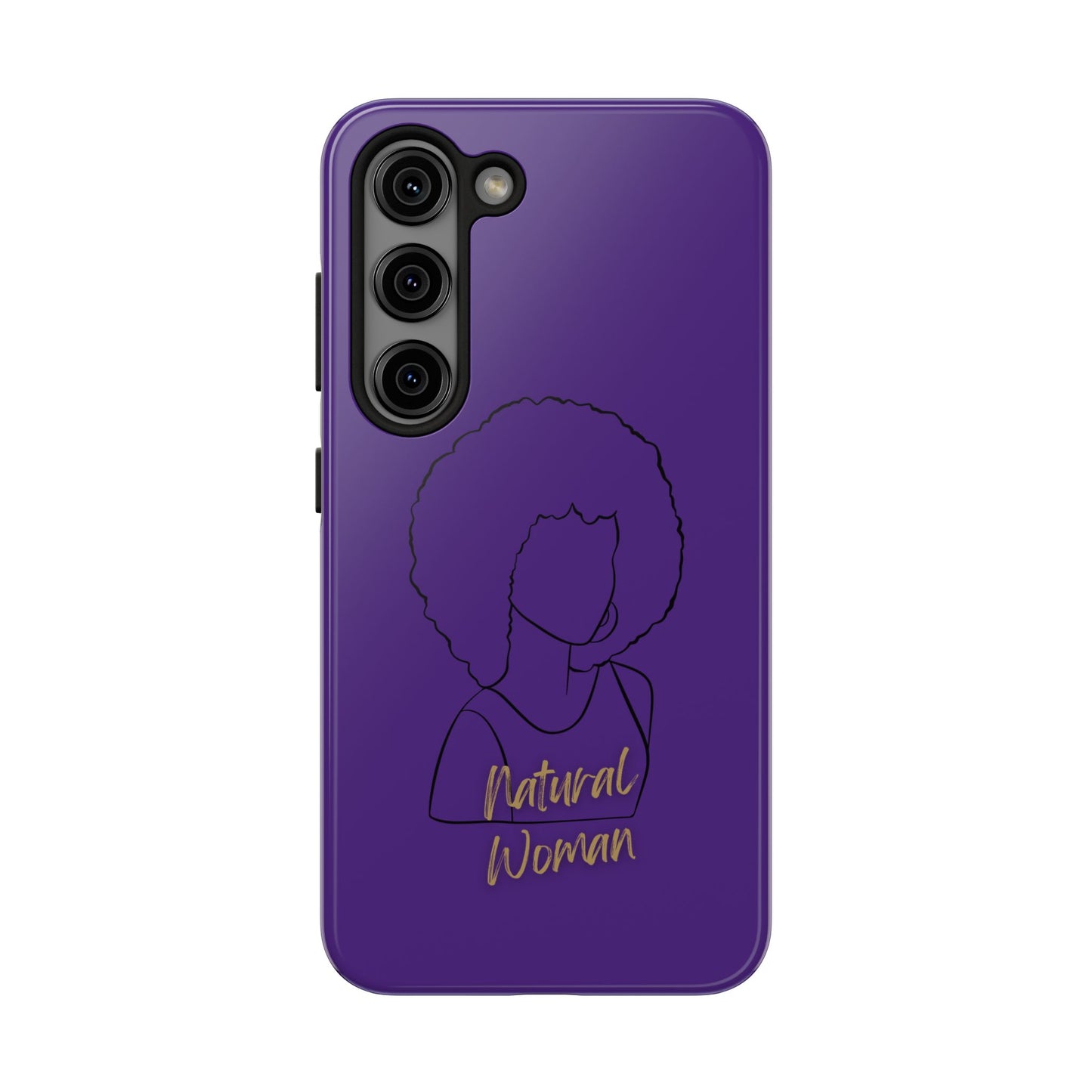 Natural Woman Afro (BL)Tough Phone Cases PURPLE