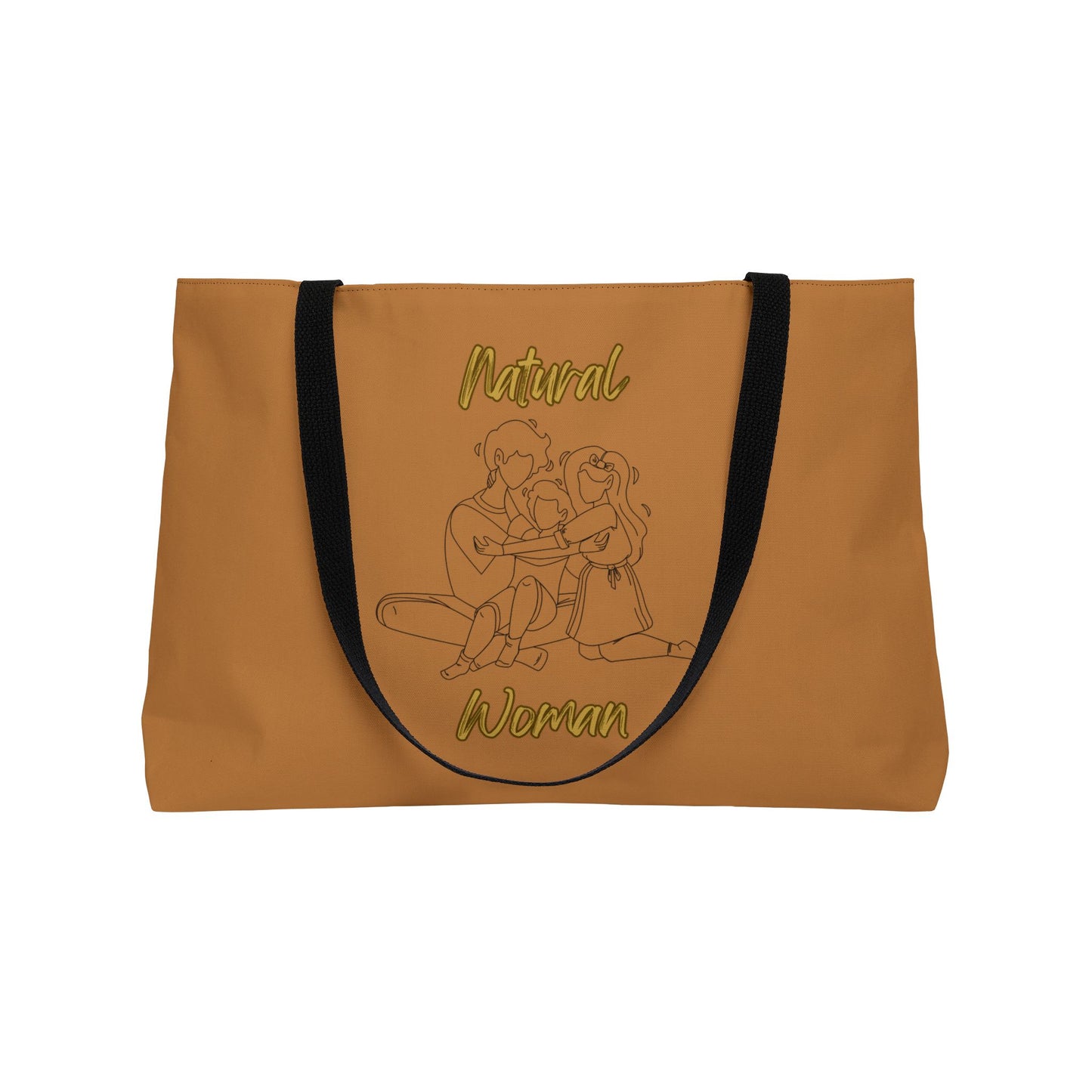 Natural Woman Bear Hugs (BL) Weekender Tote Bag LIGHT BROWN