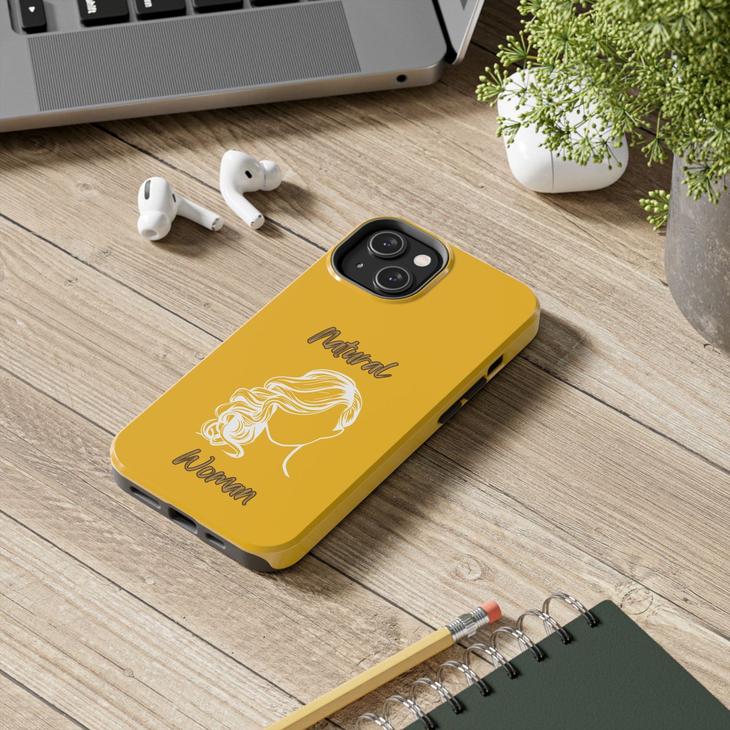 Natural Woman Long Curl (WL)Tough Phone Cases YELLOW