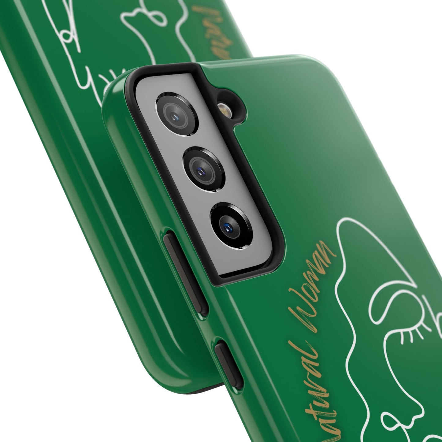 Natural Woman Half Face (WL)Tough Phone Case DARK GREEN