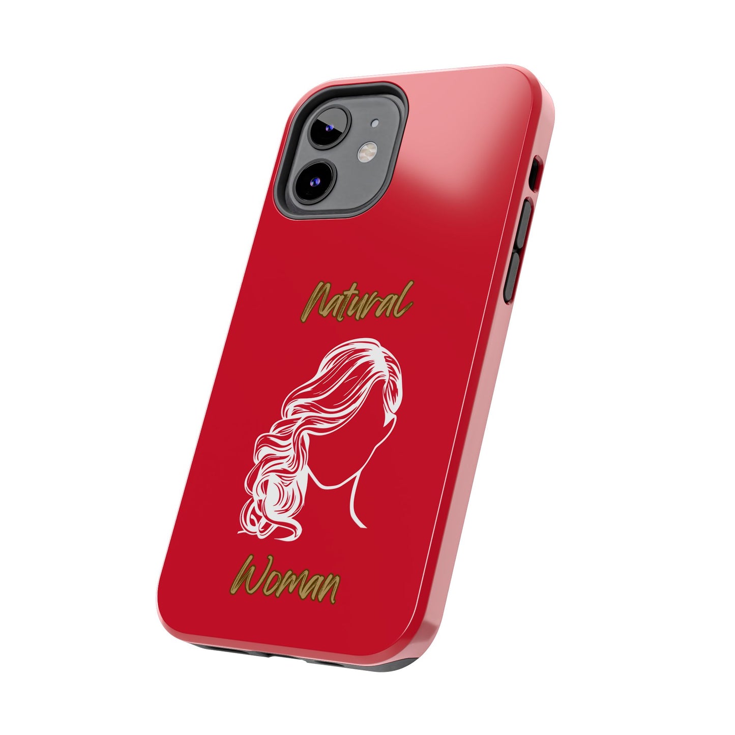 Natural Woman Long Curl (WL)Tough Phone Cases DARK RED