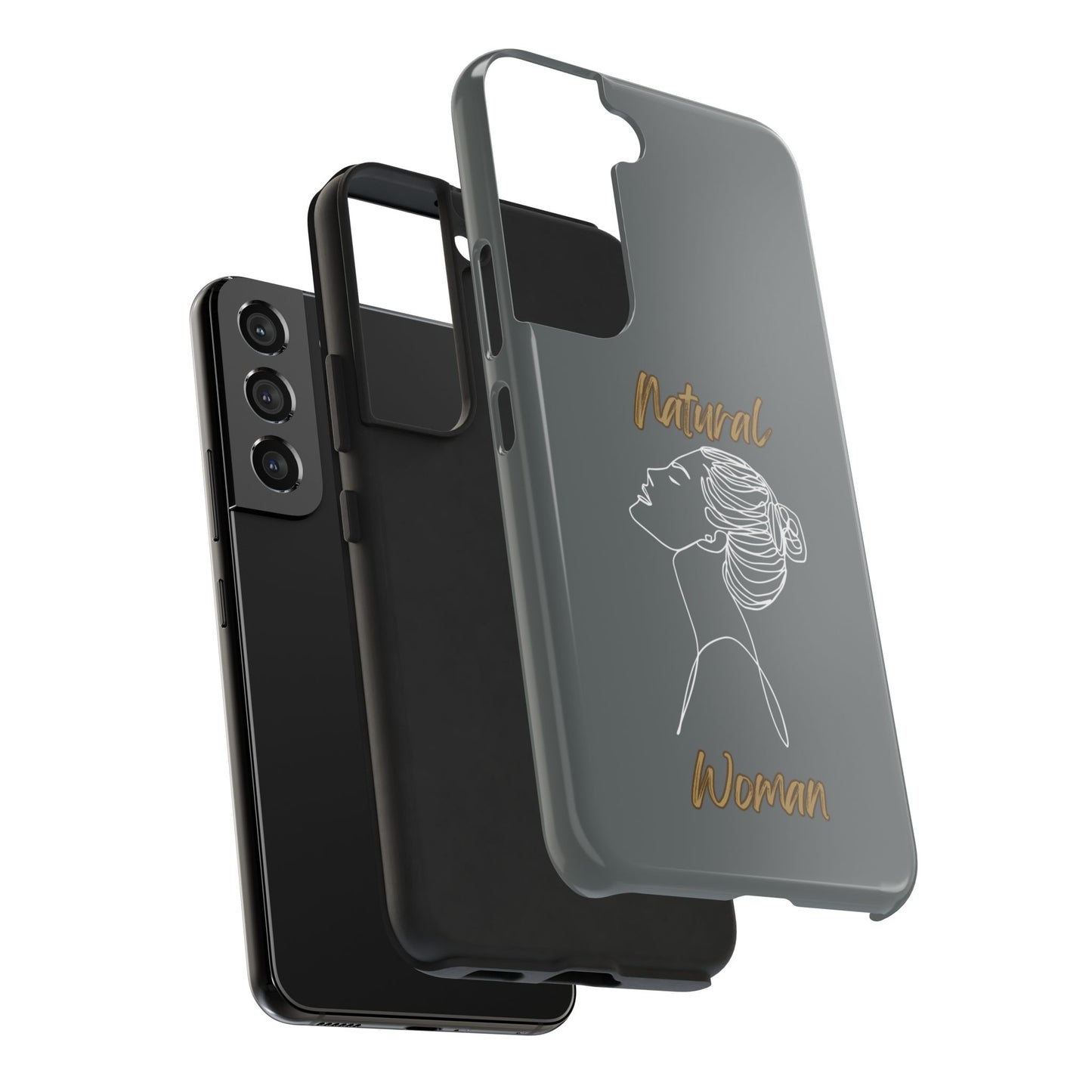 Natural Woman Wet Bun (WL) Tough Phone Cases DARK GREY
