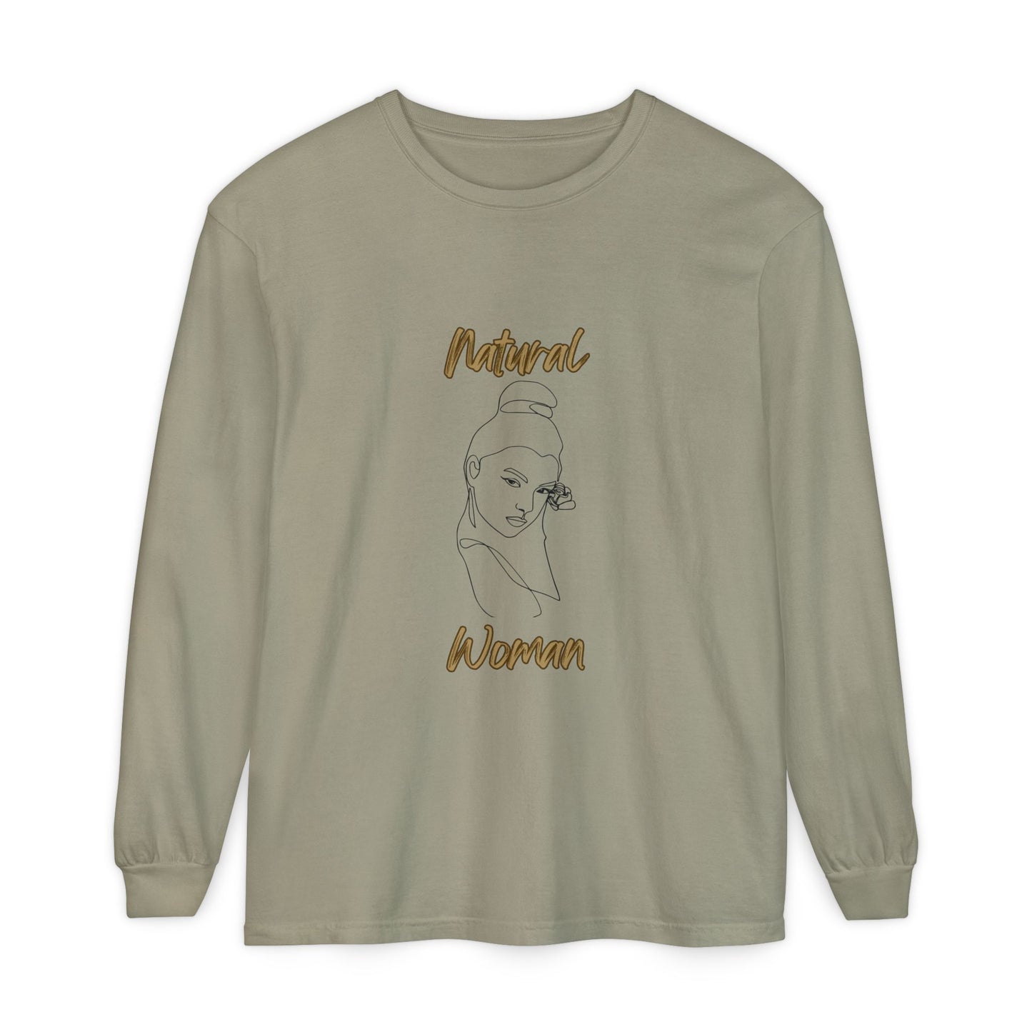 Natural Woman Sassy Bun (BL) Long Sleeve T-Shirt