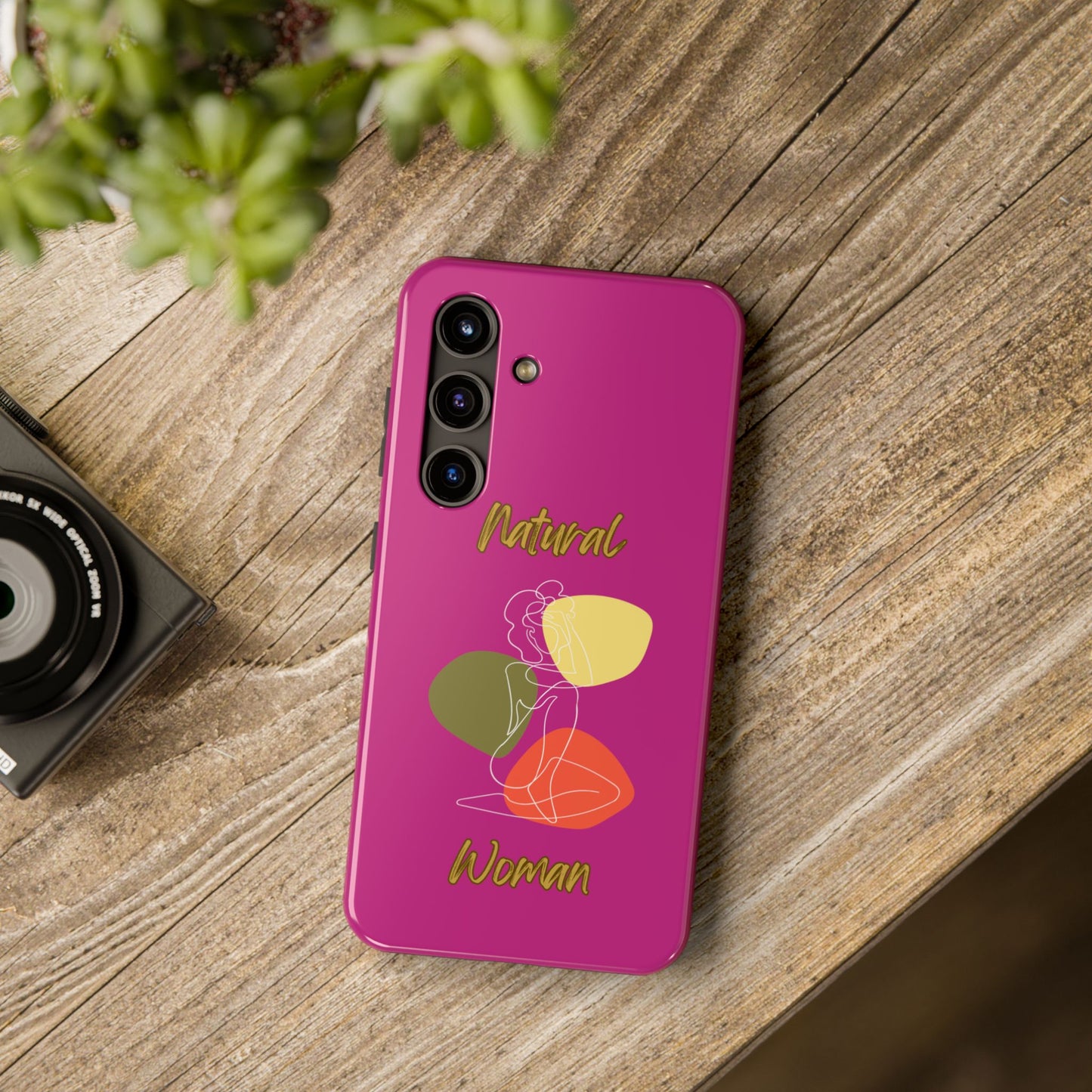 Natural Woman Colorful Pose (WL)Tough Phone Cases PINK
