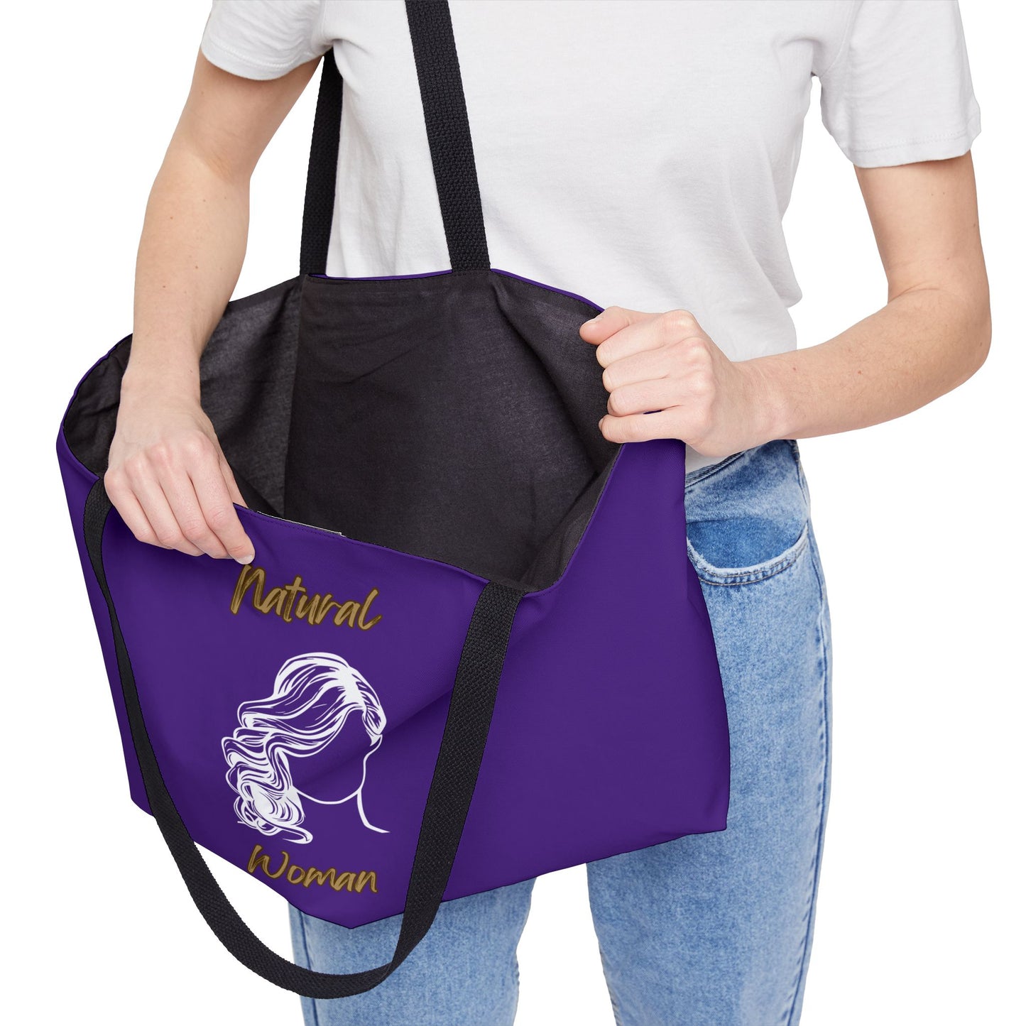 Natural Woman Long Curl (WL) Weekender Tote Bag PURPLE