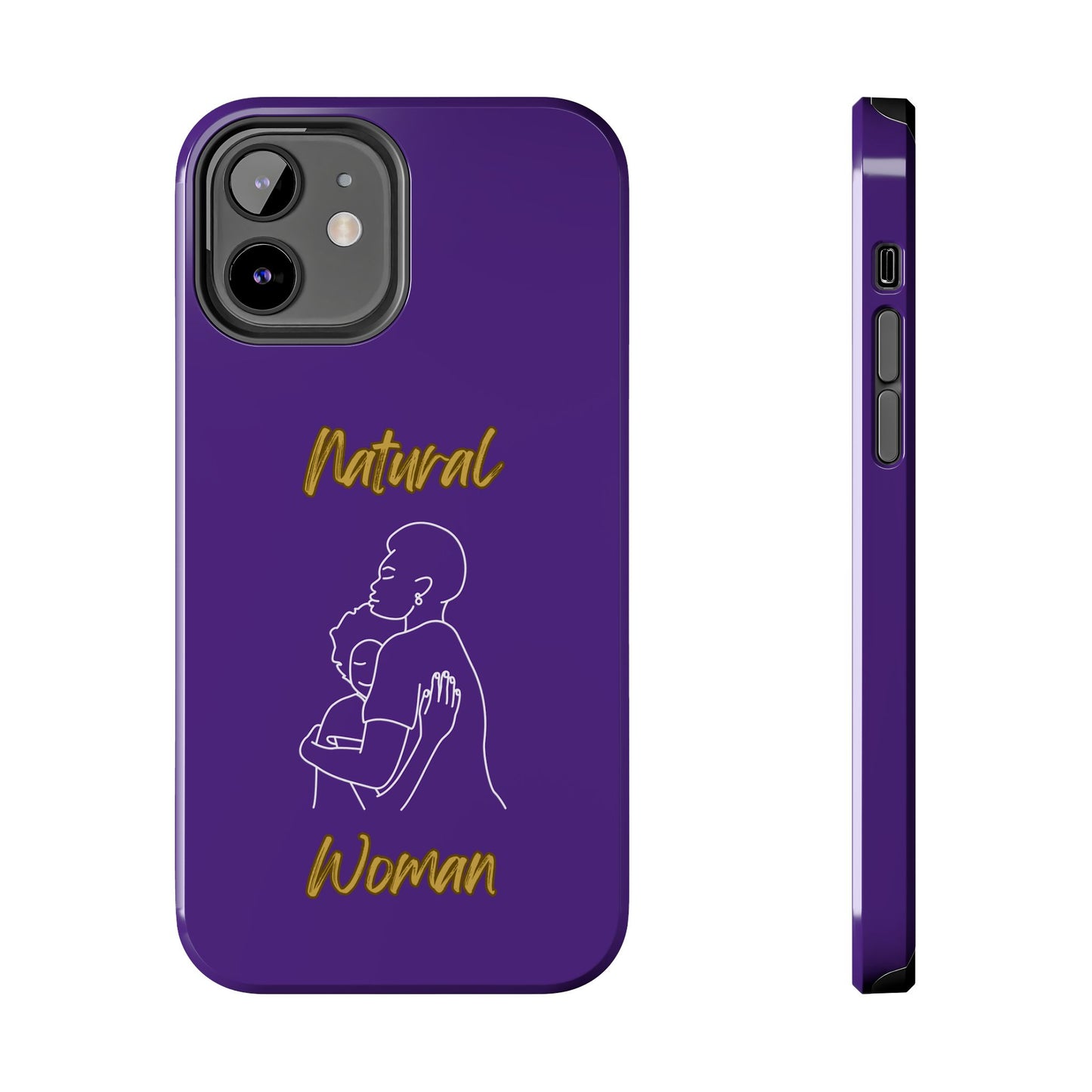 Natural Woman Safe With Momma (WL) Tough Phone Cases PURPLE
