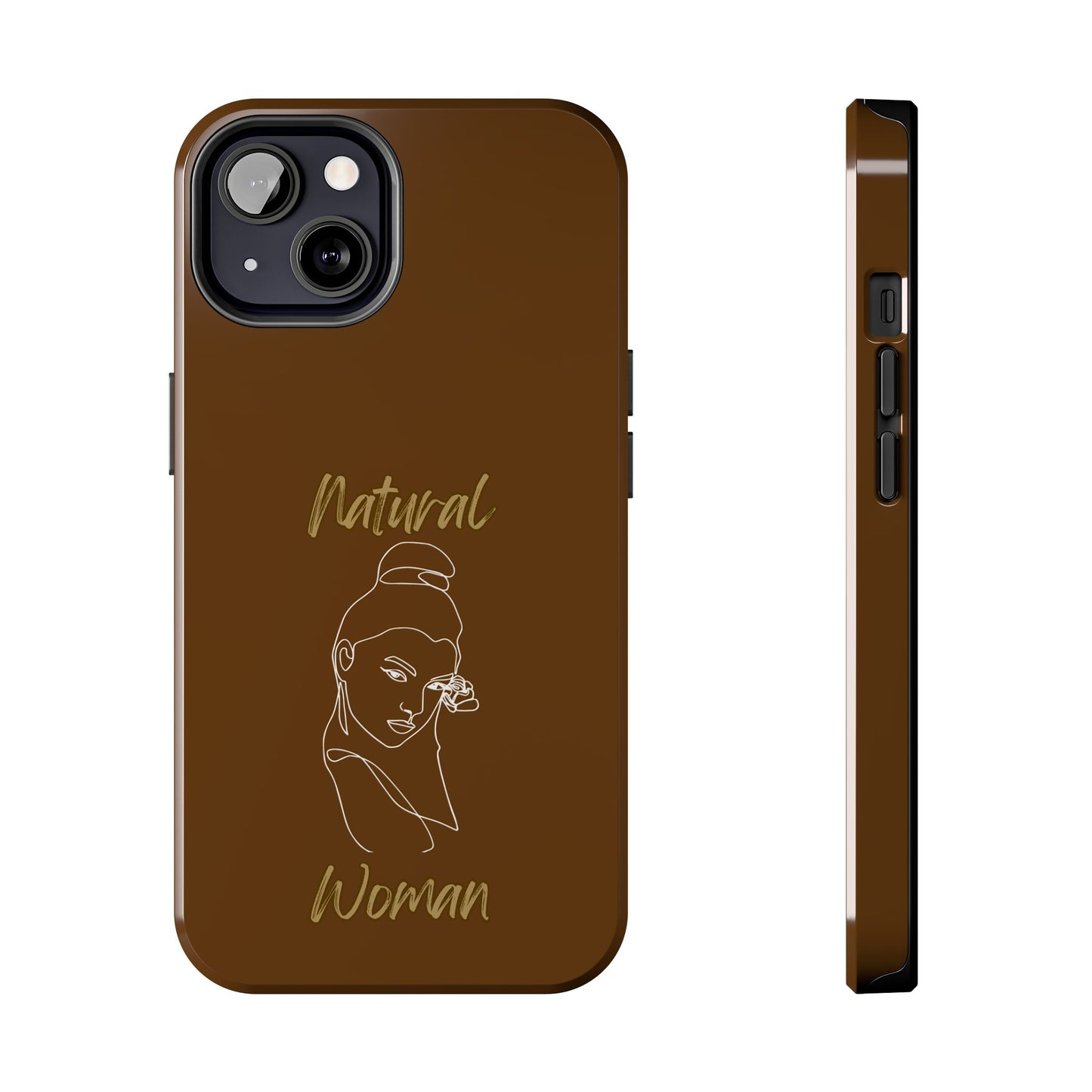 Natural Woman Sassy Bun (WL) Tough Phone Cases BROWN