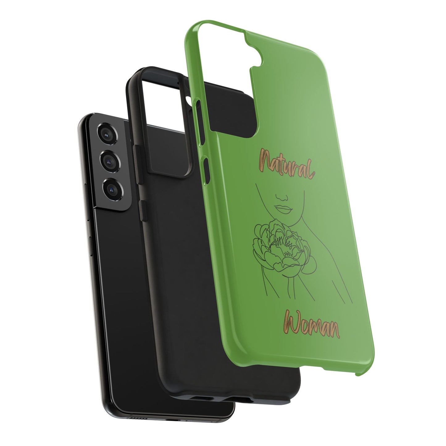 Natural Woman Kissed Flower (BL)Tough Phone Cases GREEN