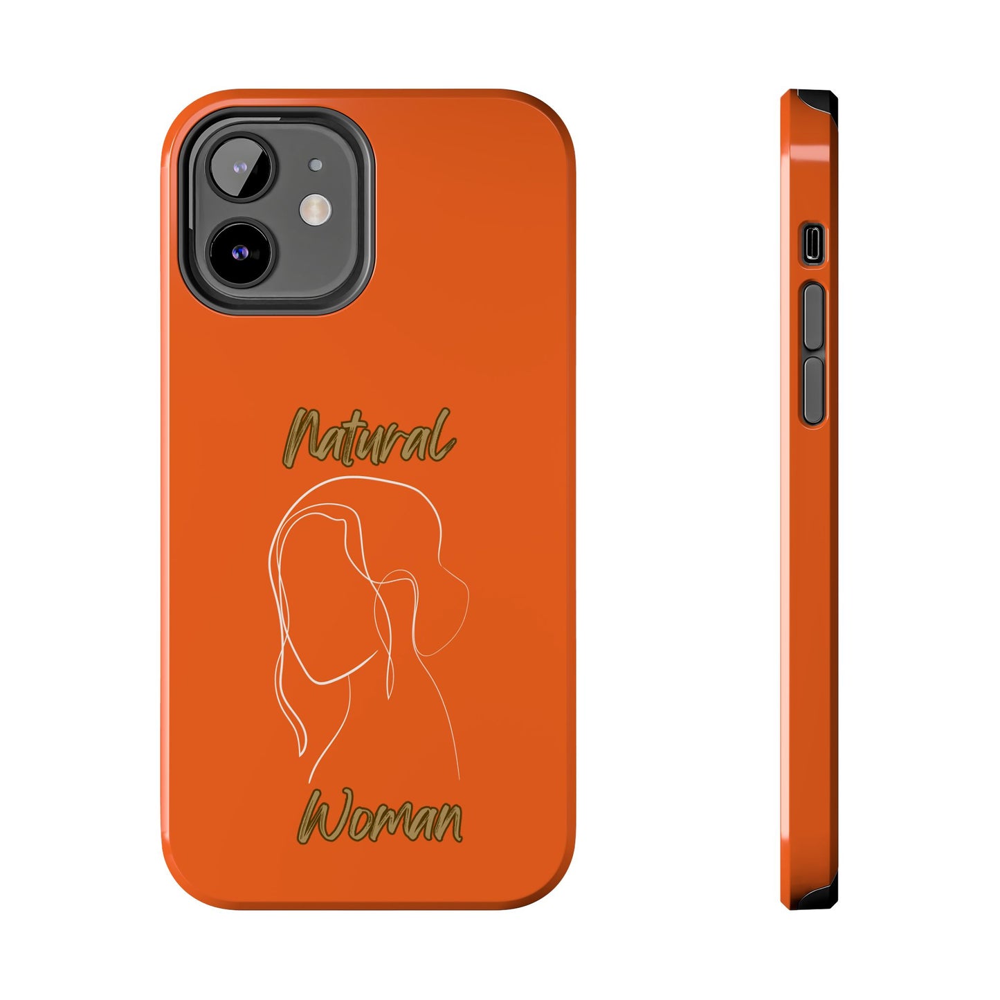 Natural Woman Hanging Hair (WL) Tough Phone Cases ORANGE