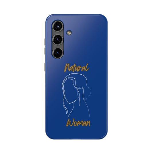 Natural Woman Hanging Hair (WL) Tough Phone Cases DARK BLUE
