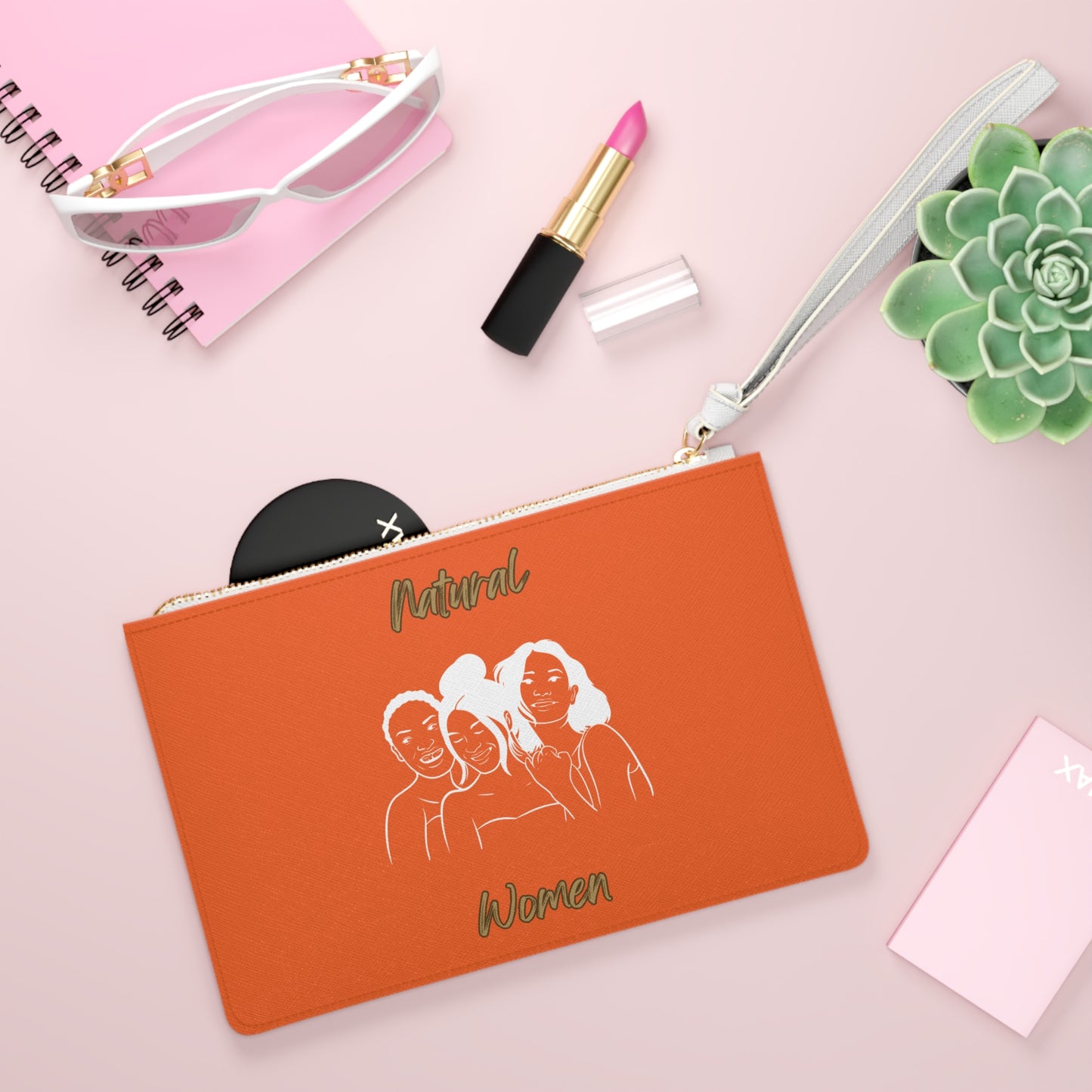Natural Women Laughing Friends (WL) Clutch Bag ORANGE