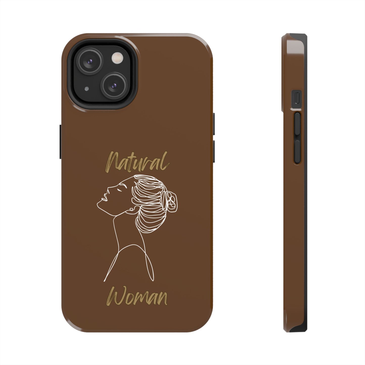 Natural Woman Wet Bun (WL) Tough Phone Cases BROWN