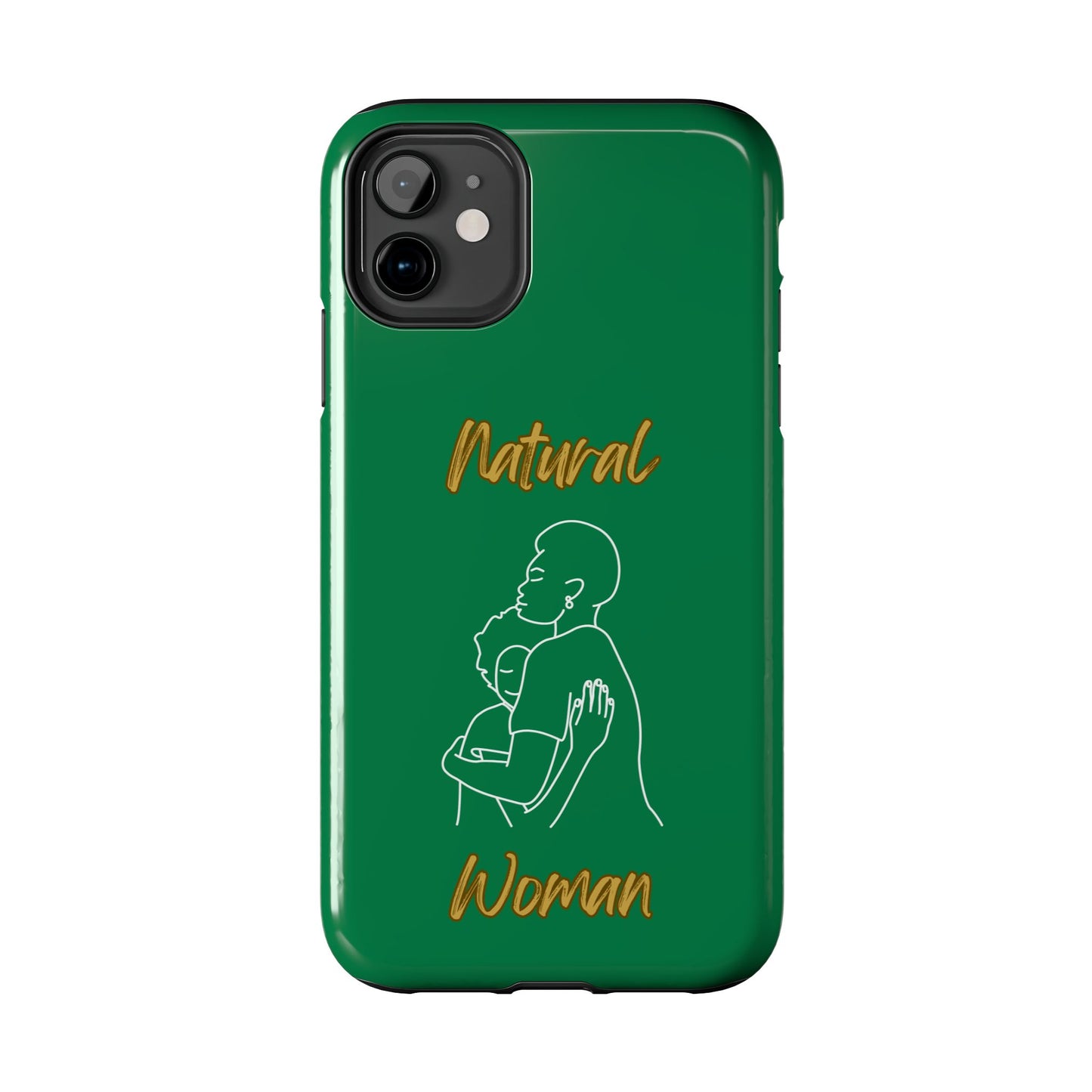 Natural Woman Safe With Momma (WL) Tough Phone Cases DARK GREEN