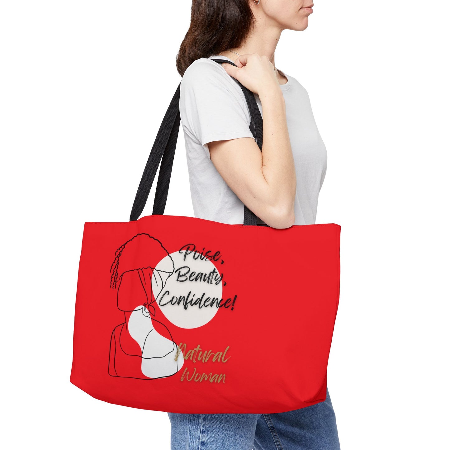 Natural Woman Puff (BL) Weekender Tote Bag RED