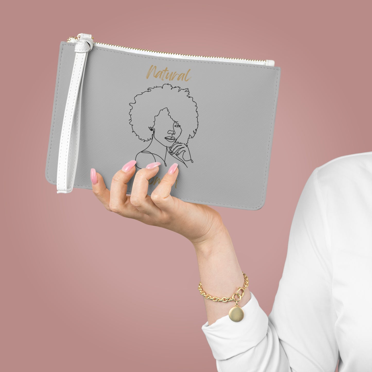 Natural Woman The Look (BL) Clutch Bag LIGHT GREY