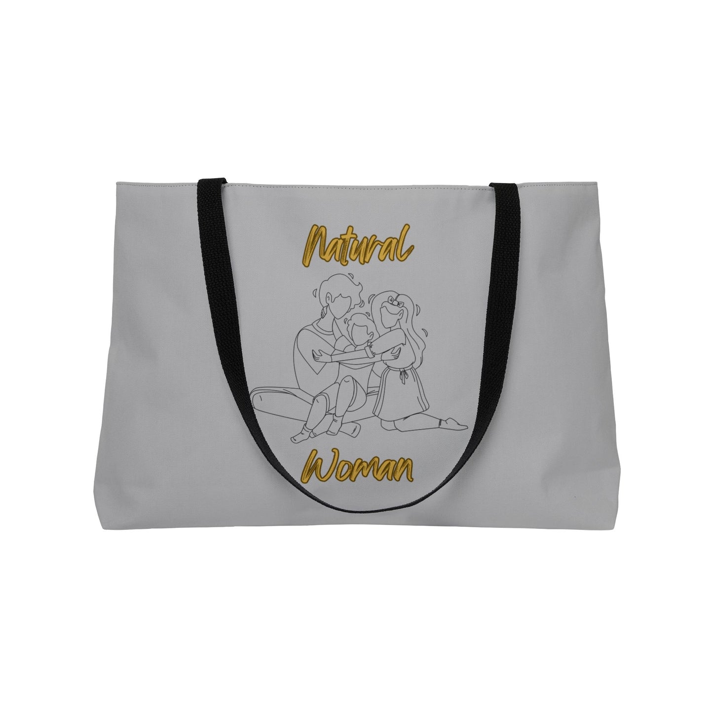 Natural Woman Bear Hugs (BL) Weekender Tote Bag LIGHT GREY