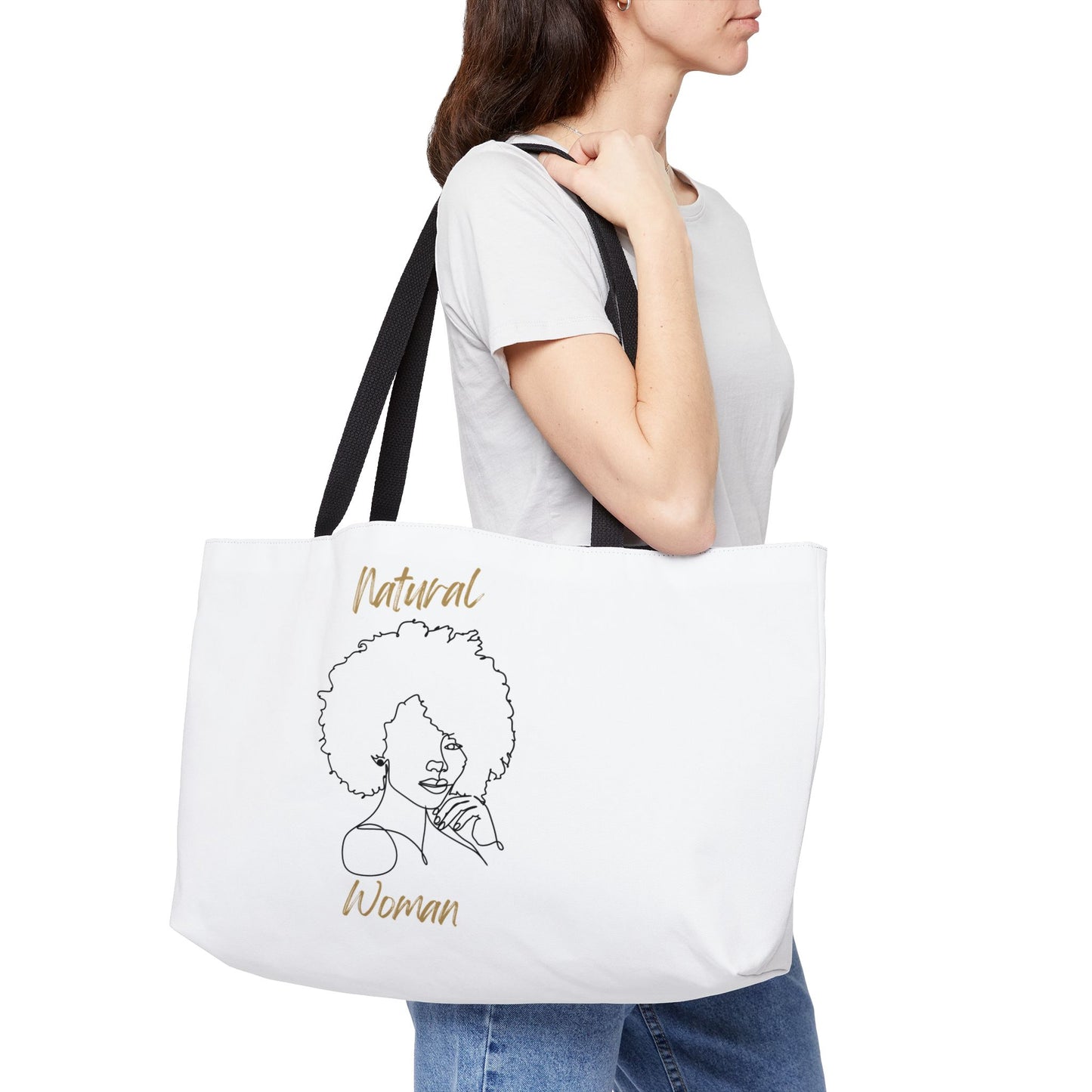 Natural Woman The Look (BL) Weekender Tote Bag WHITE