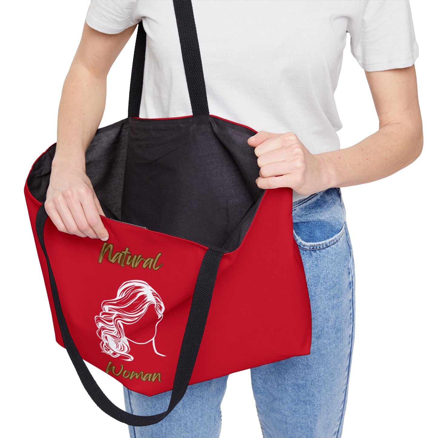 Natural Woman Long Curl (WL) Weekender Tote Bag DARK RED
