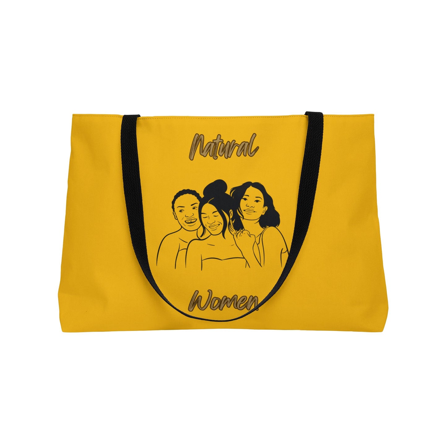 Natural Women Laughing Friends (BL) Weekender Tote Bag YELLOW