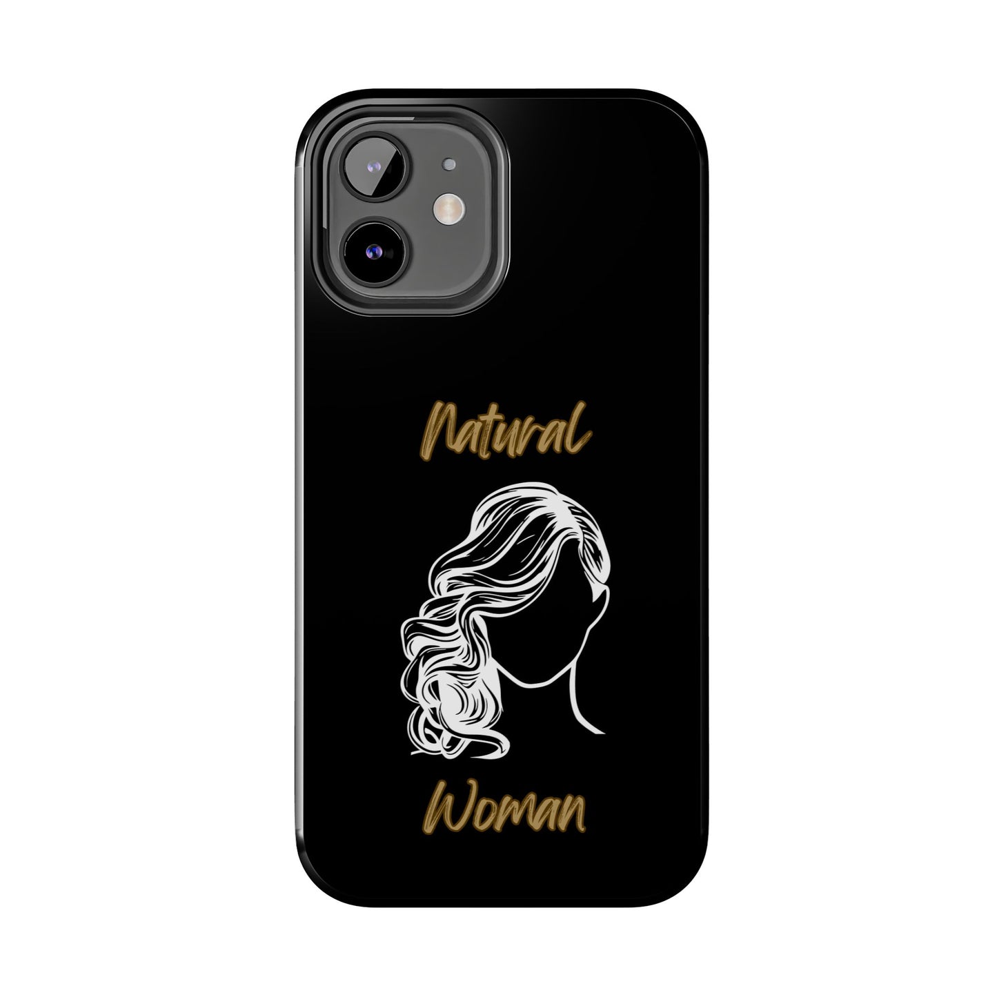 Natural Woman Long Curl (WL)Tough Phone Cases BLACK