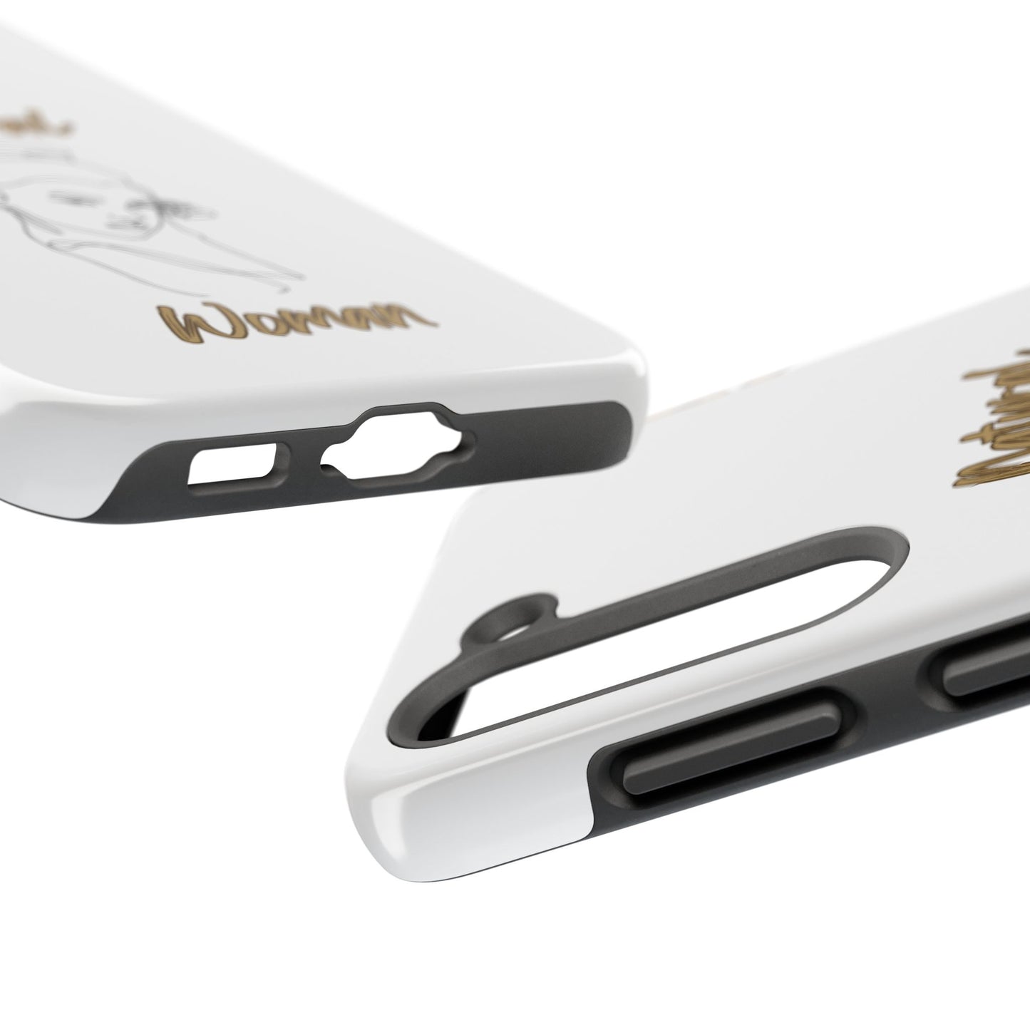 Natural Woman Sassy Bun (BL) Tough Phone Cases WHITE